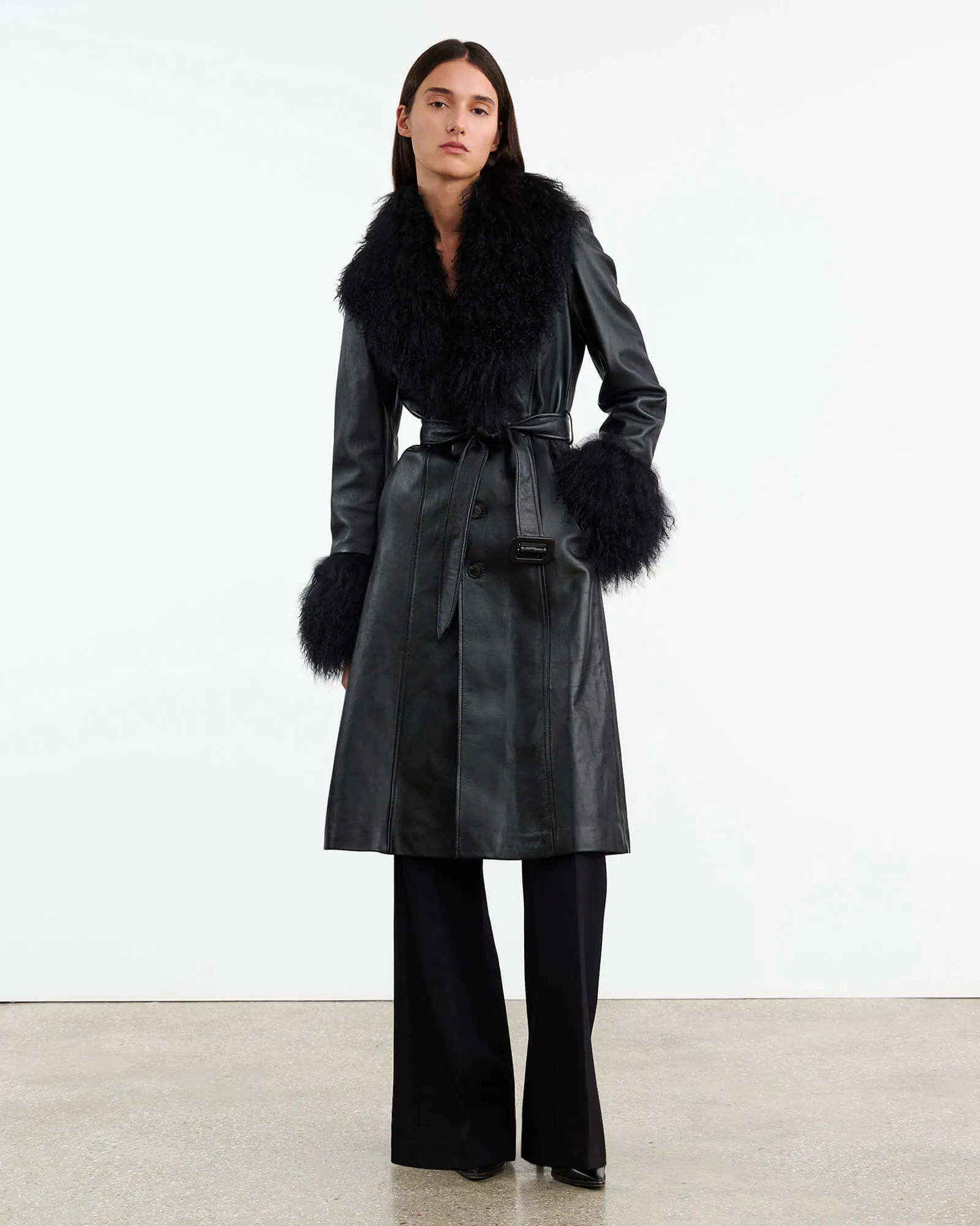 SOLENE LEATHER COAT sold by Nili Lotan