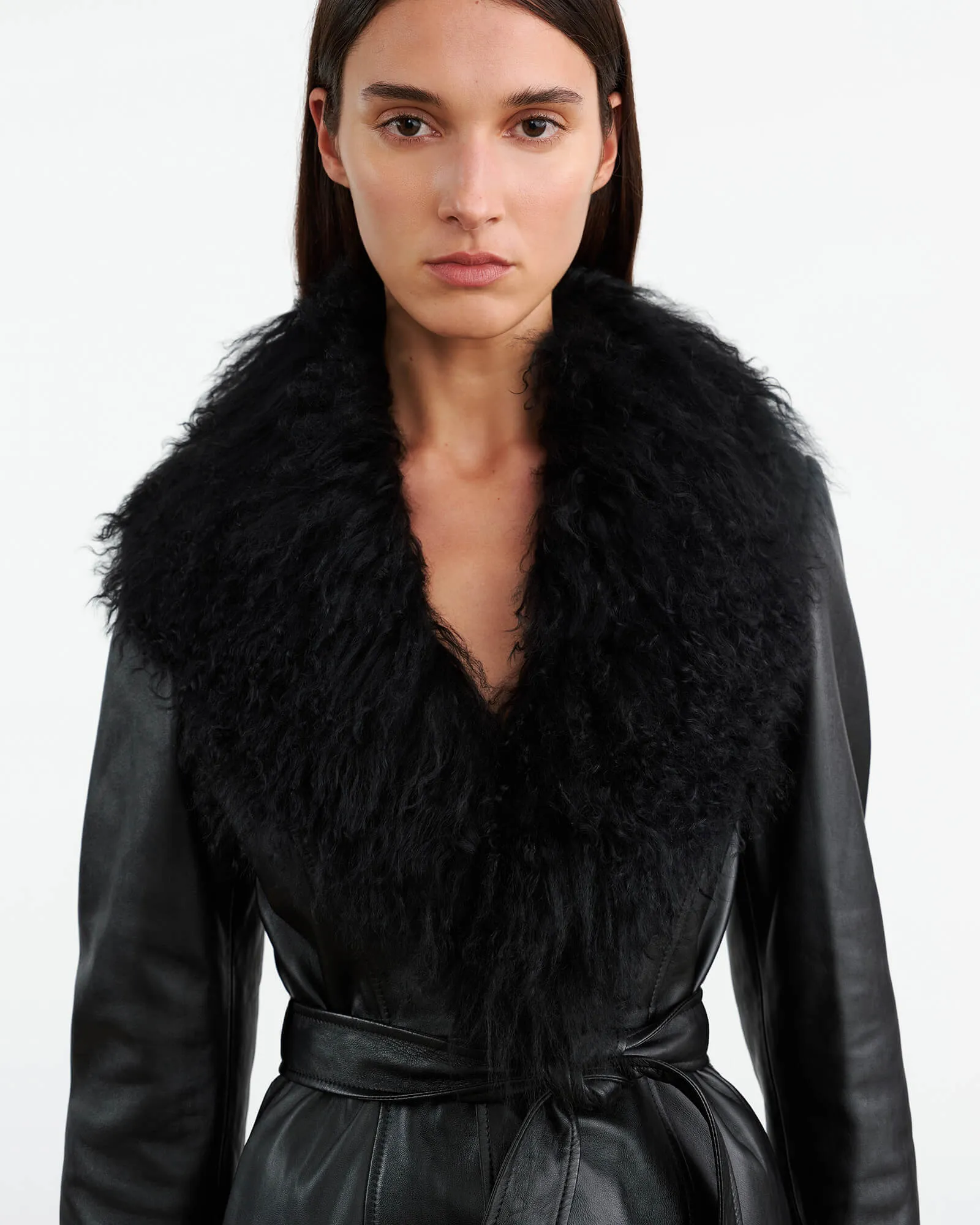 SOLENE LEATHER COAT sold by Nili Lotan product image thumbnail 3