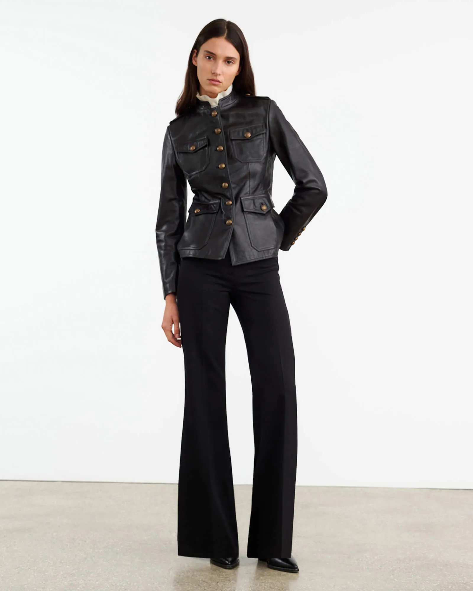 GERALDINE LEATHER JACKET sold by Nili Lotan product image thumbnail 4