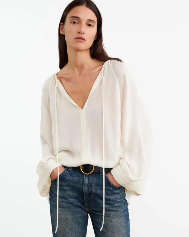 ACADIA SILK BLOUSE sold by Nili Lotan