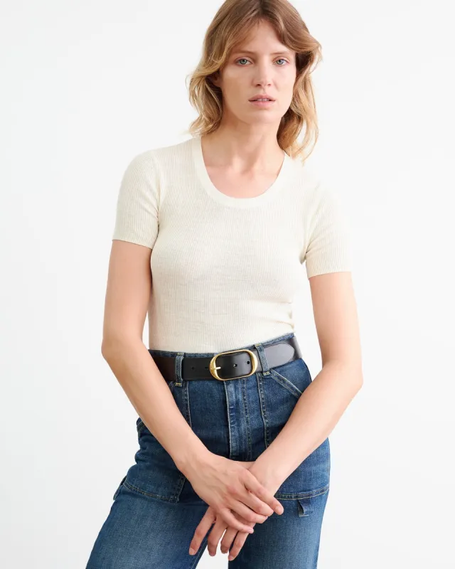 ARACELI SILK KNIT TEE sold by Nili Lotan