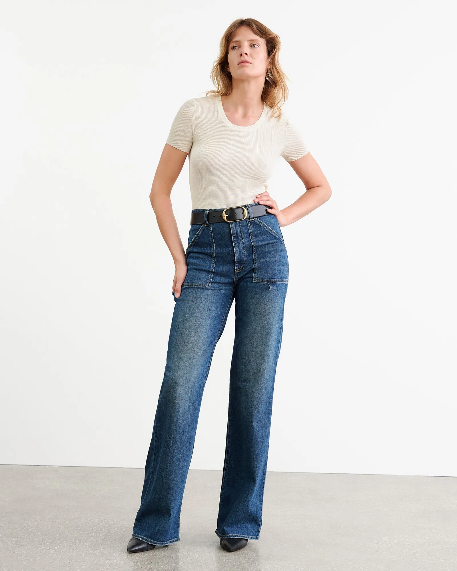 ARACELI SILK KNIT TEE sold by Nili Lotan product image thumbnail 4