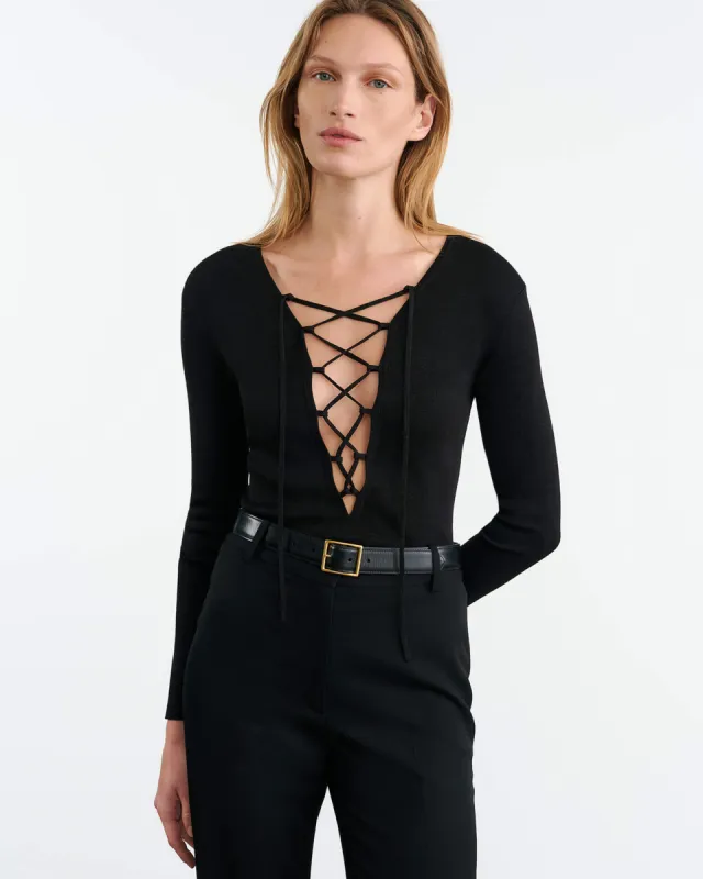 ADALYNN SILK KNIT SWEATER made by Nili Lotan