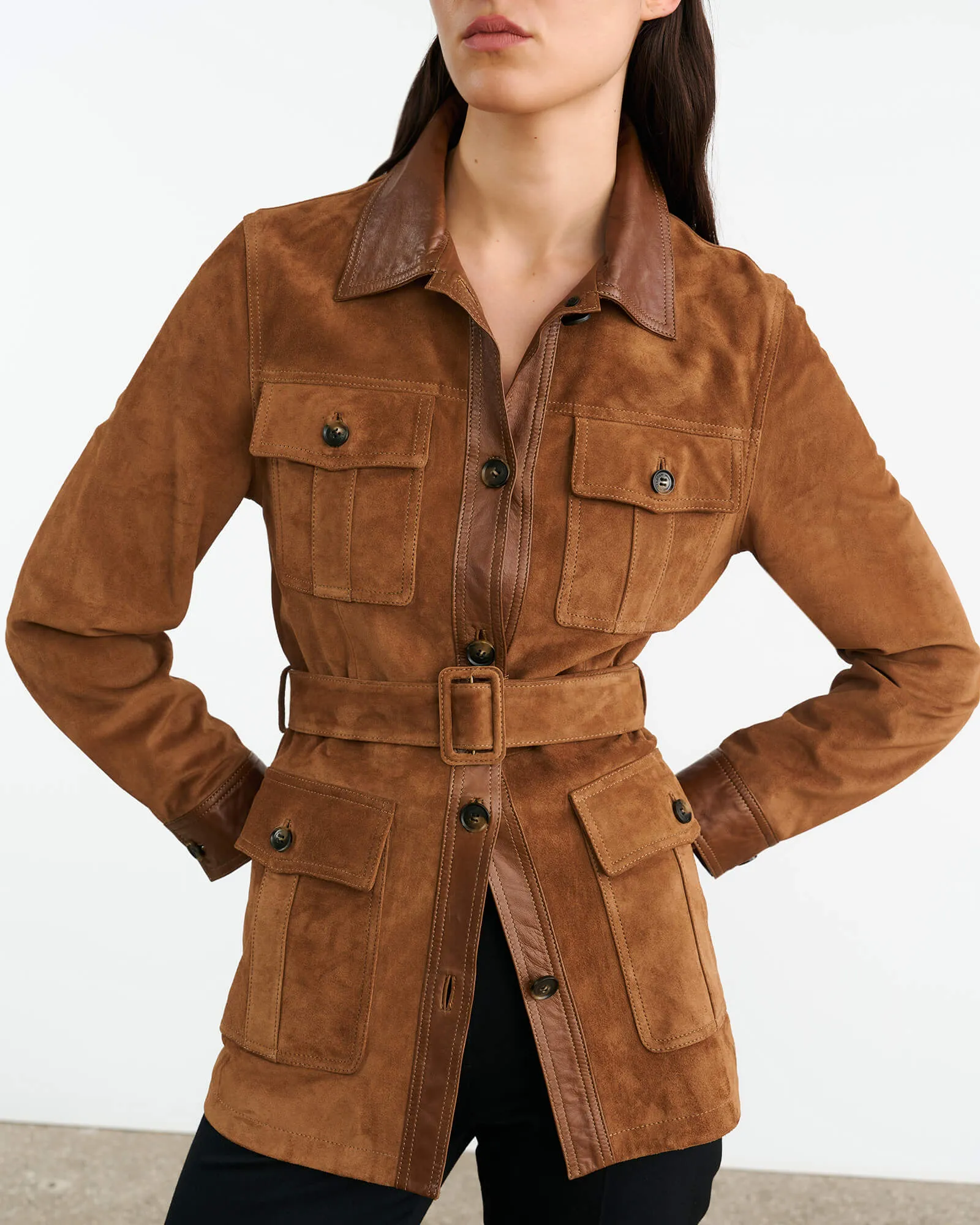MILA SUEDE JACKET sold by Nili Lotan product image thumbnail 3