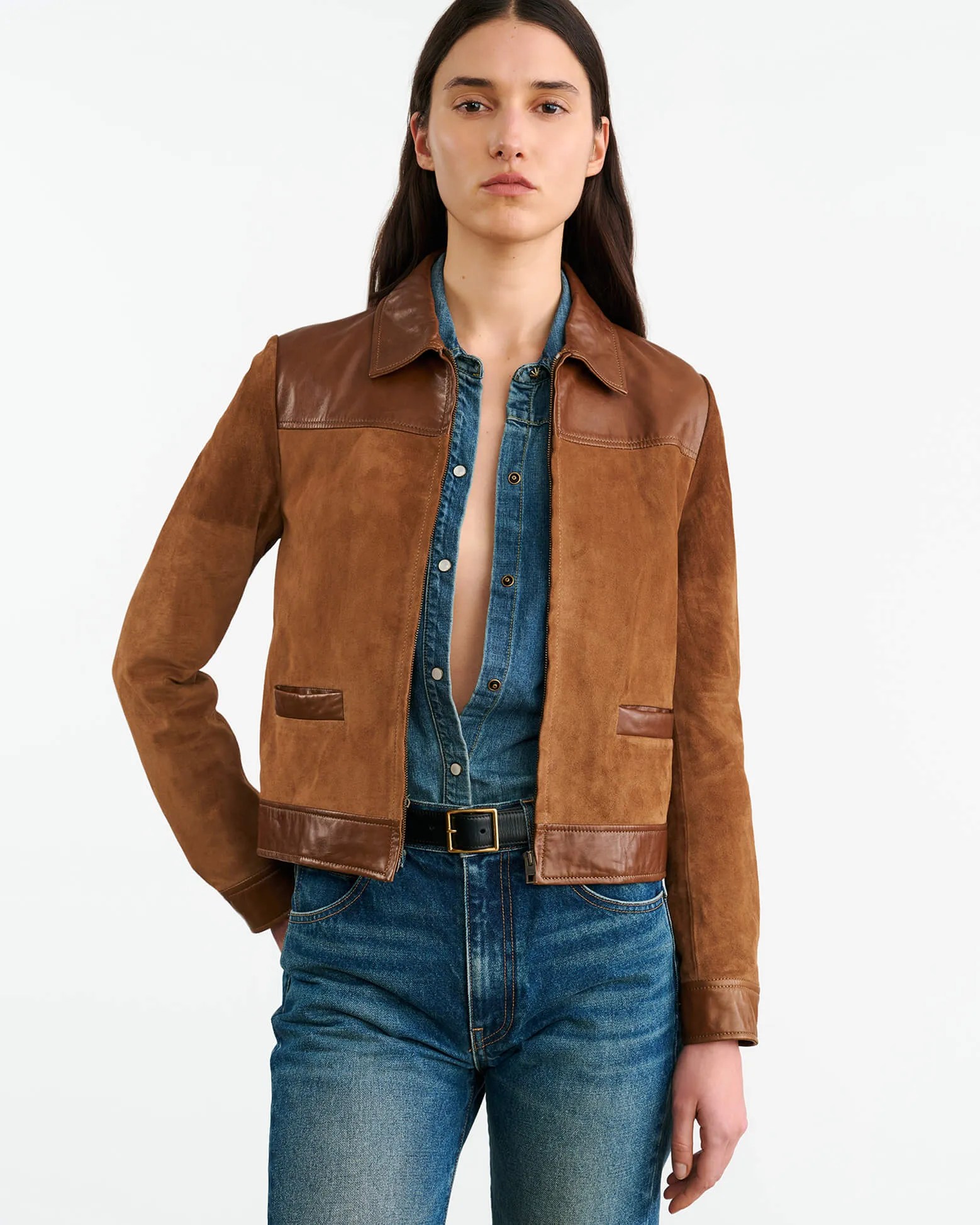 FREDDIE SUEDE JACKET sold by Nili Lotan