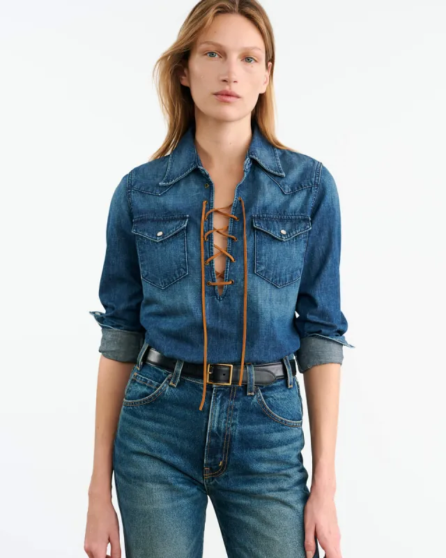 COLLINS DENIM SHIRT sold by Nili Lotan
