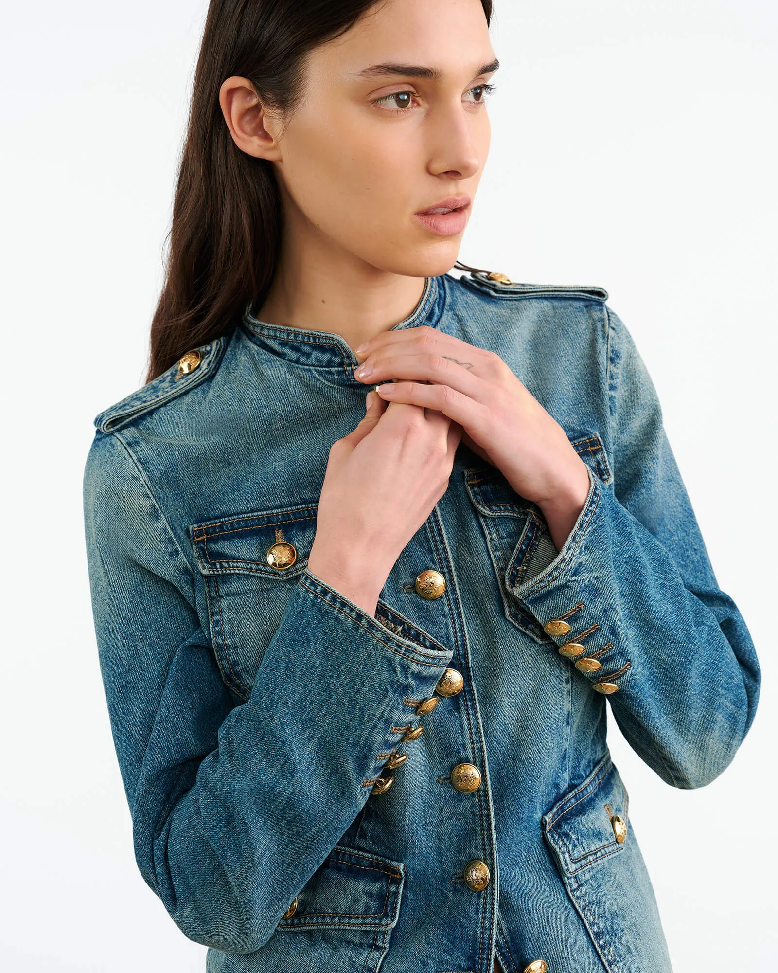 GERALDINE DENIM JACKET sold by Nili Lotan product image thumbnail 3