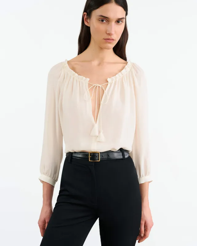 CARLEY S. SILK BLOUSE sold by Nili Lotan