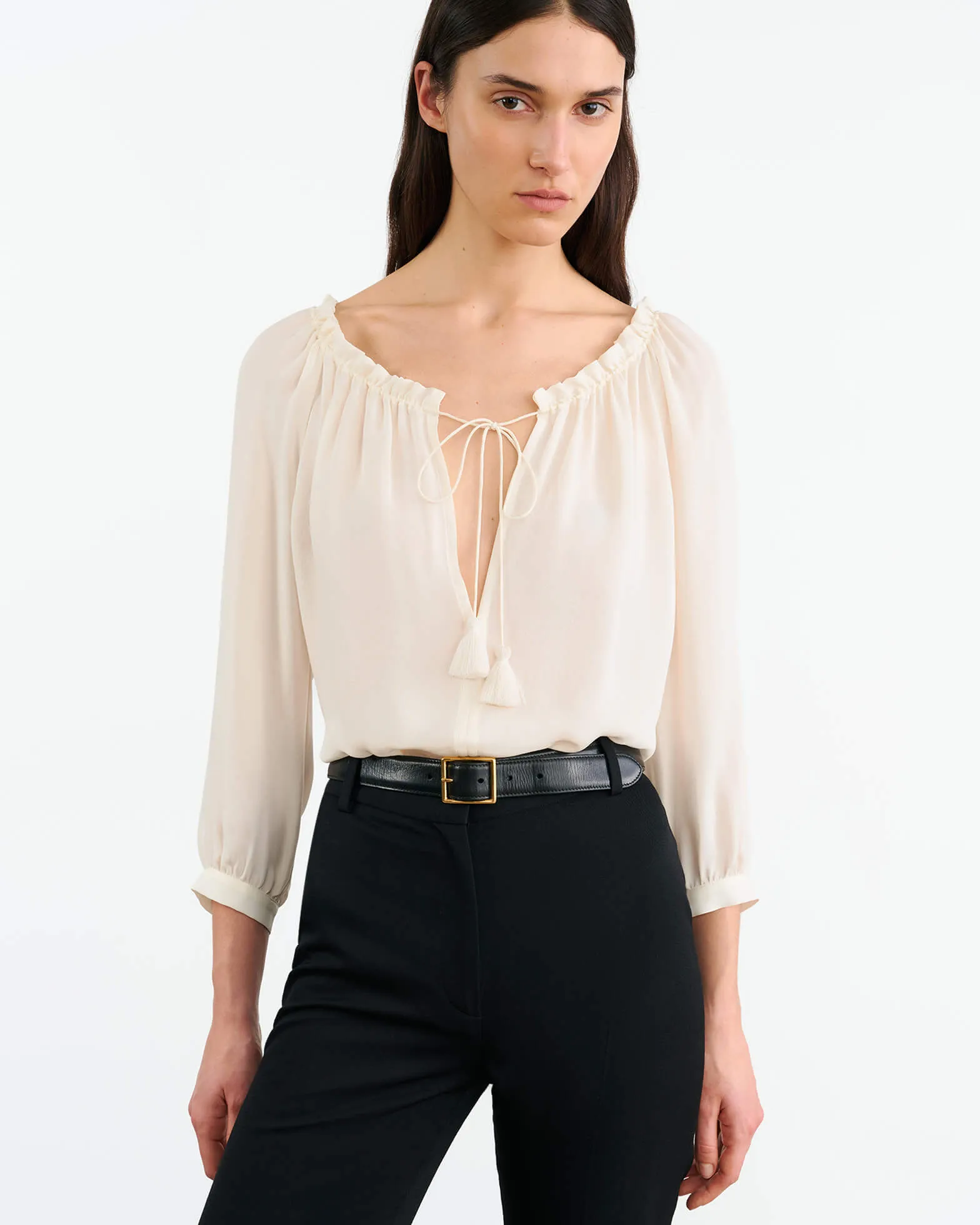 CARLEY S. SILK BLOUSE sold by Nili Lotan