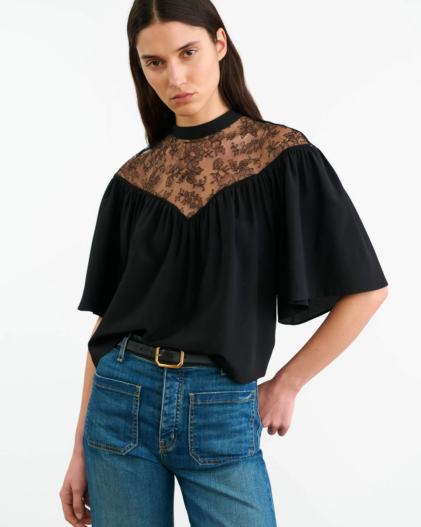 LUCIE SILK BLOUSE sold by Nili Lotan