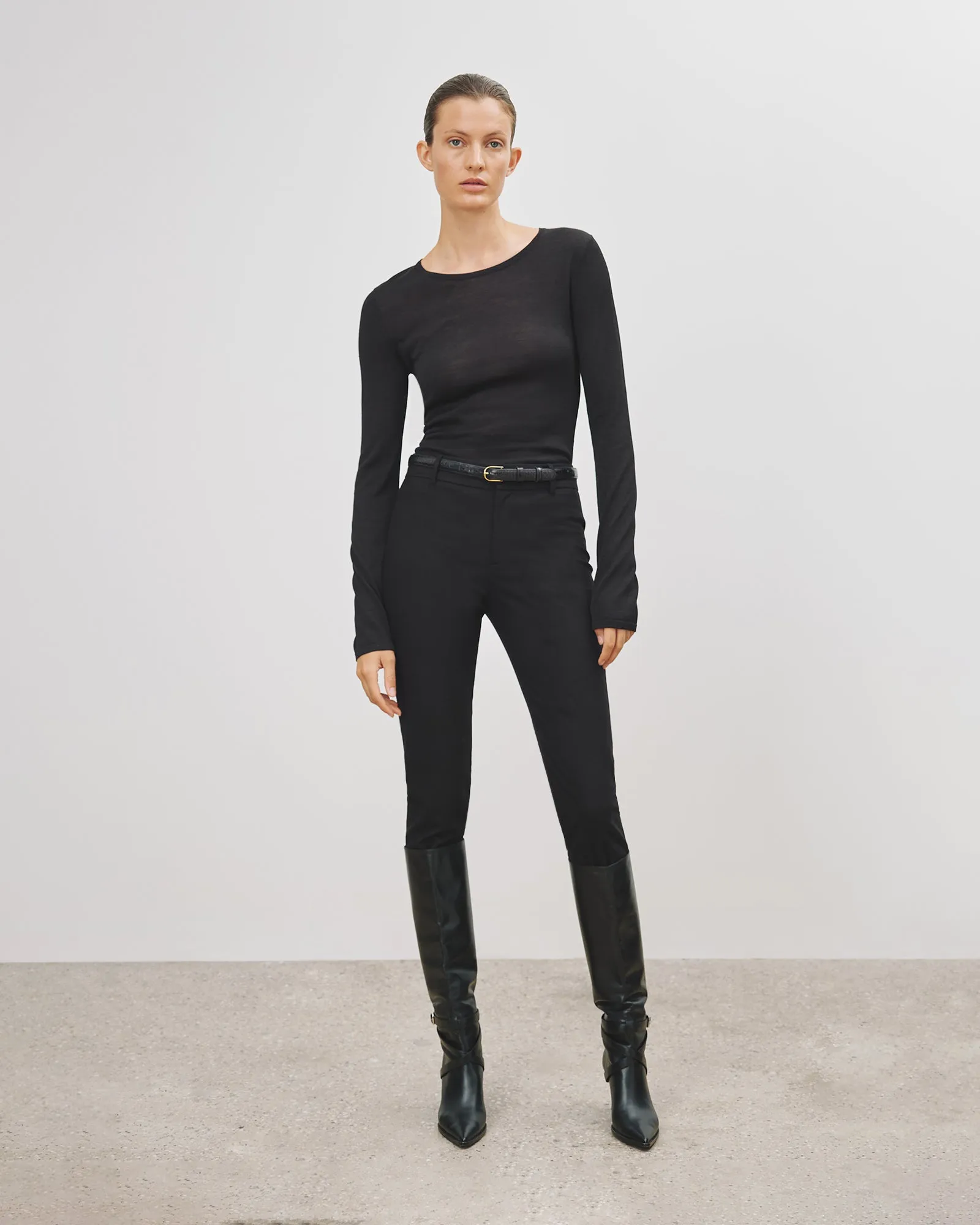 RUTH SILK KNIT TEE sold by Nili Lotan product image thumbnail 4