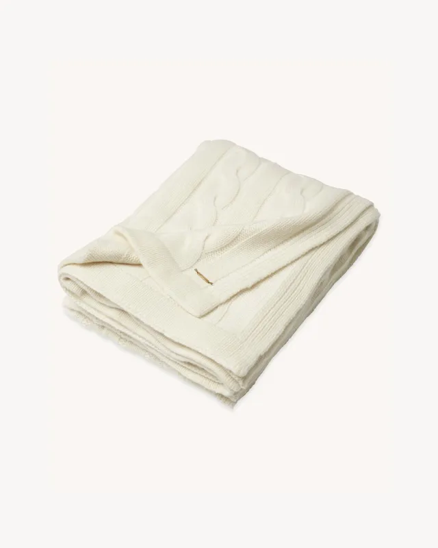 CABLE STITCH THROW made by Nili Lotan
