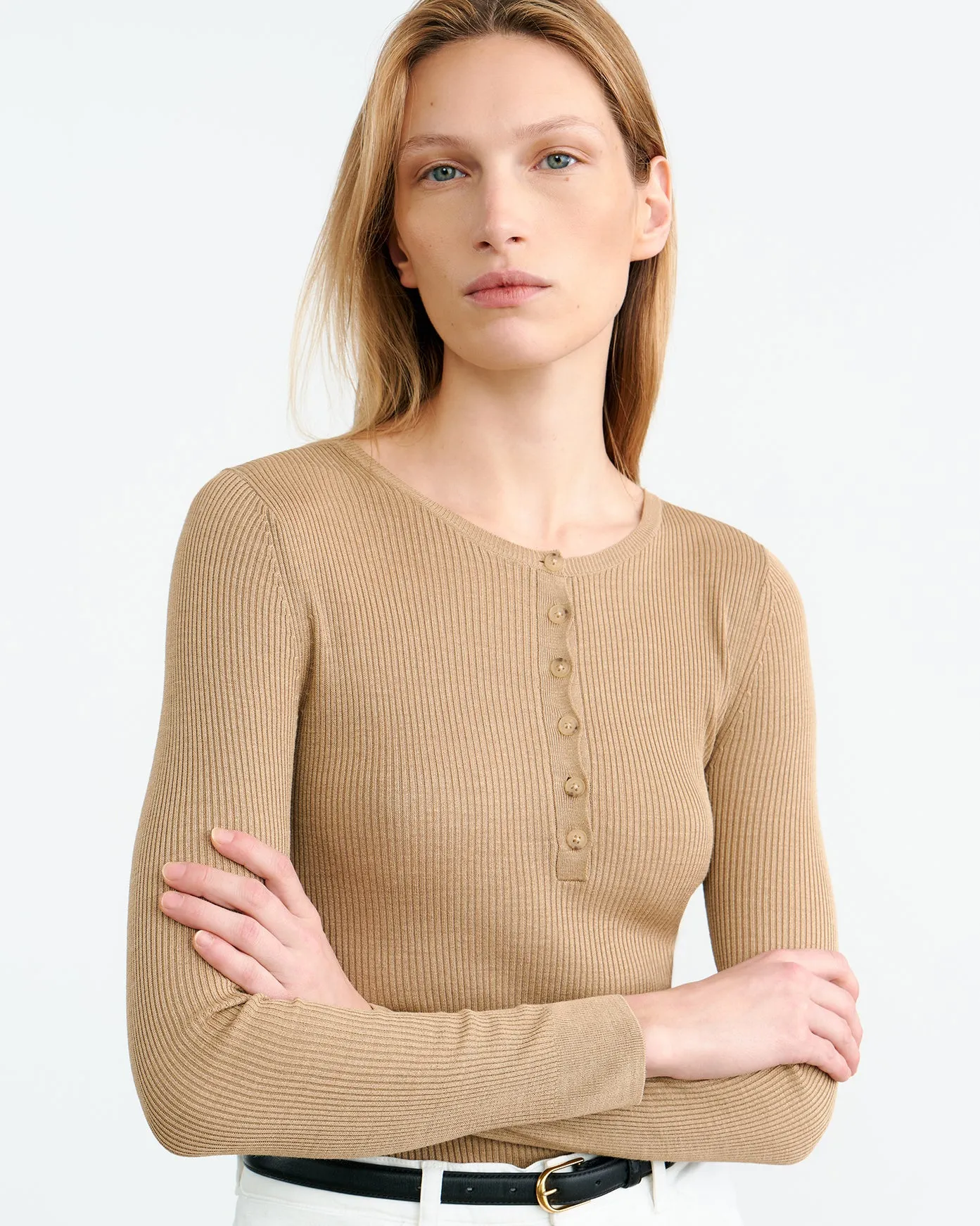 KYRIE SILK KNIT SWEATER sold by Nili Lotan product image thumbnail 3