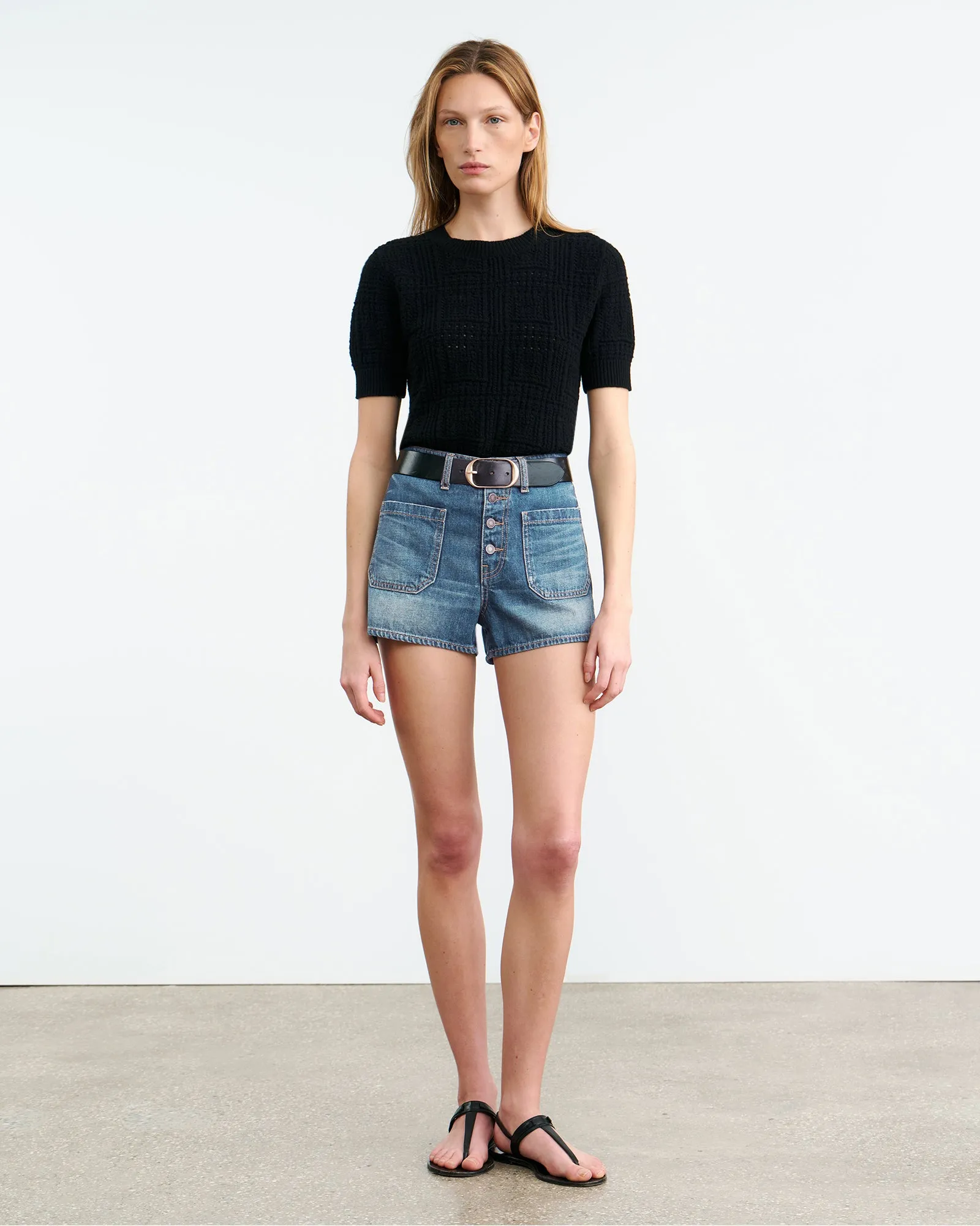 HARLEY DENIM SHORT sold by Nili Lotan product image thumbnail 2