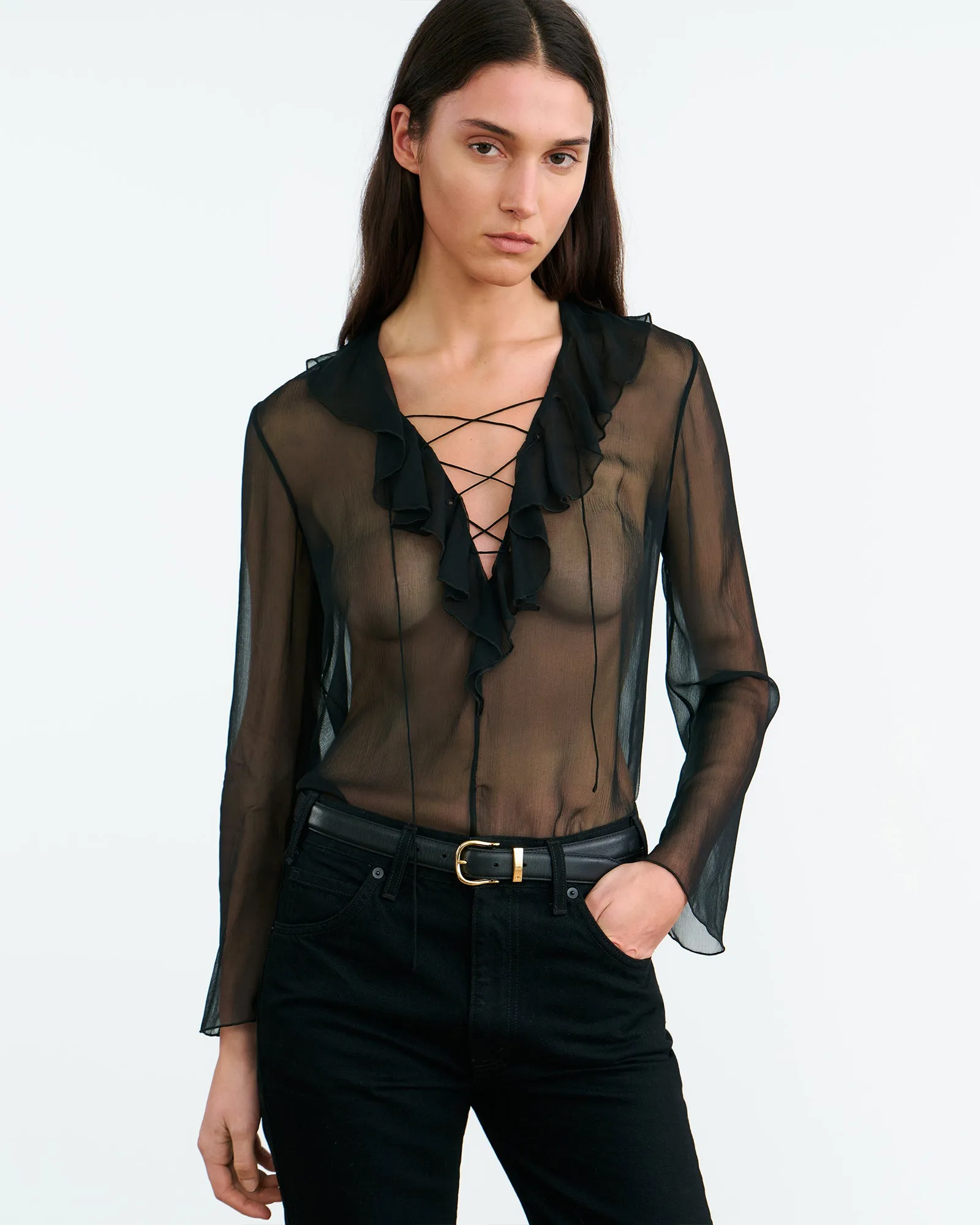 GISELLA SILK BLOUSE sold by Nili Lotan product image thumbnail 2