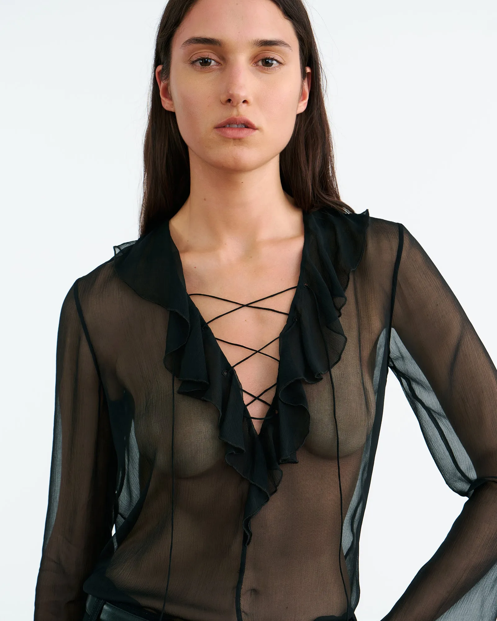 GISELLA SILK BLOUSE sold by Nili Lotan product image thumbnail 3
