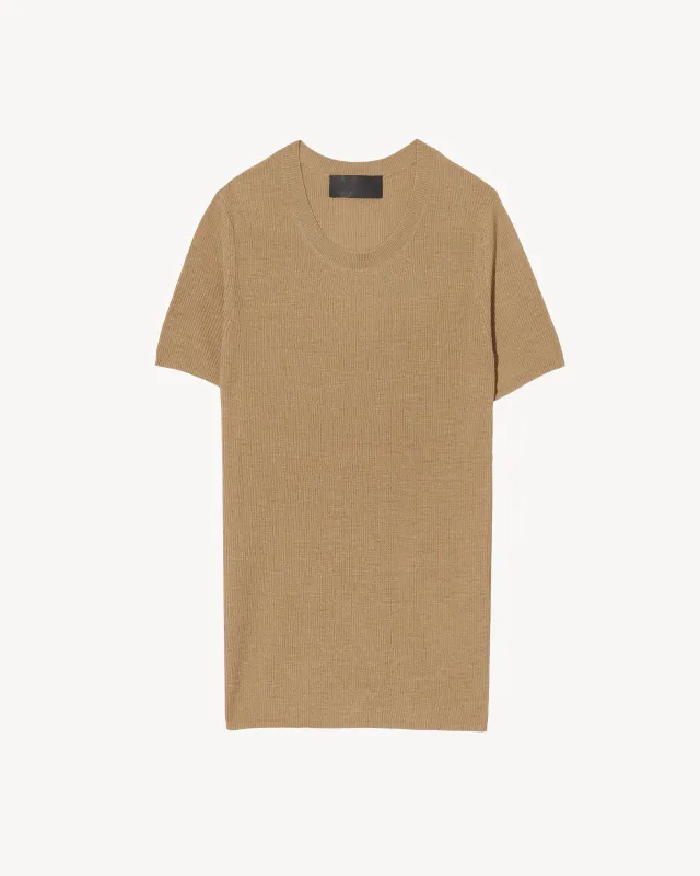 HETTIE SILK KNIT TEE sold by Nili Lotan
