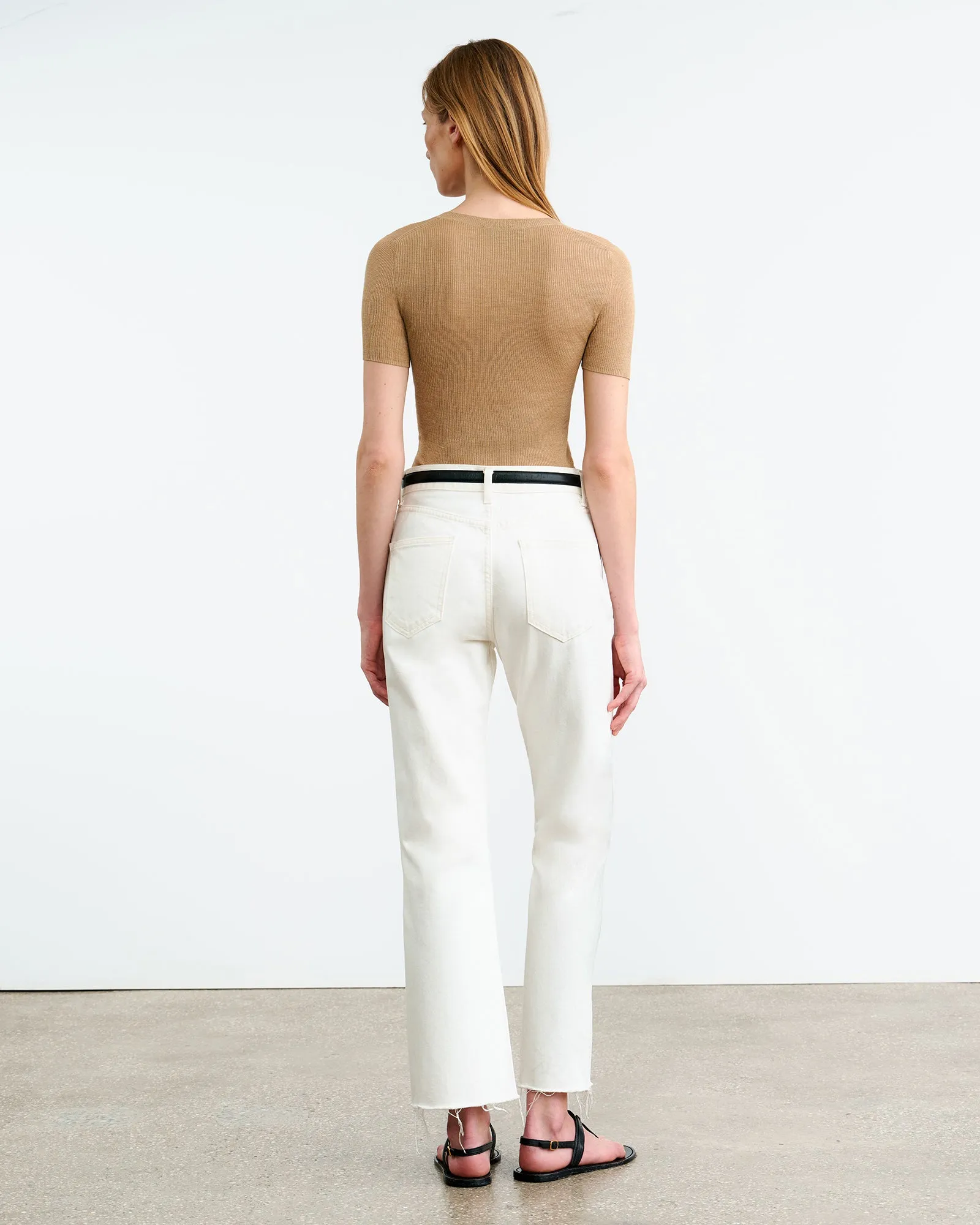 HETTIE SILK KNIT TEE sold by Nili Lotan product image thumbnail 5