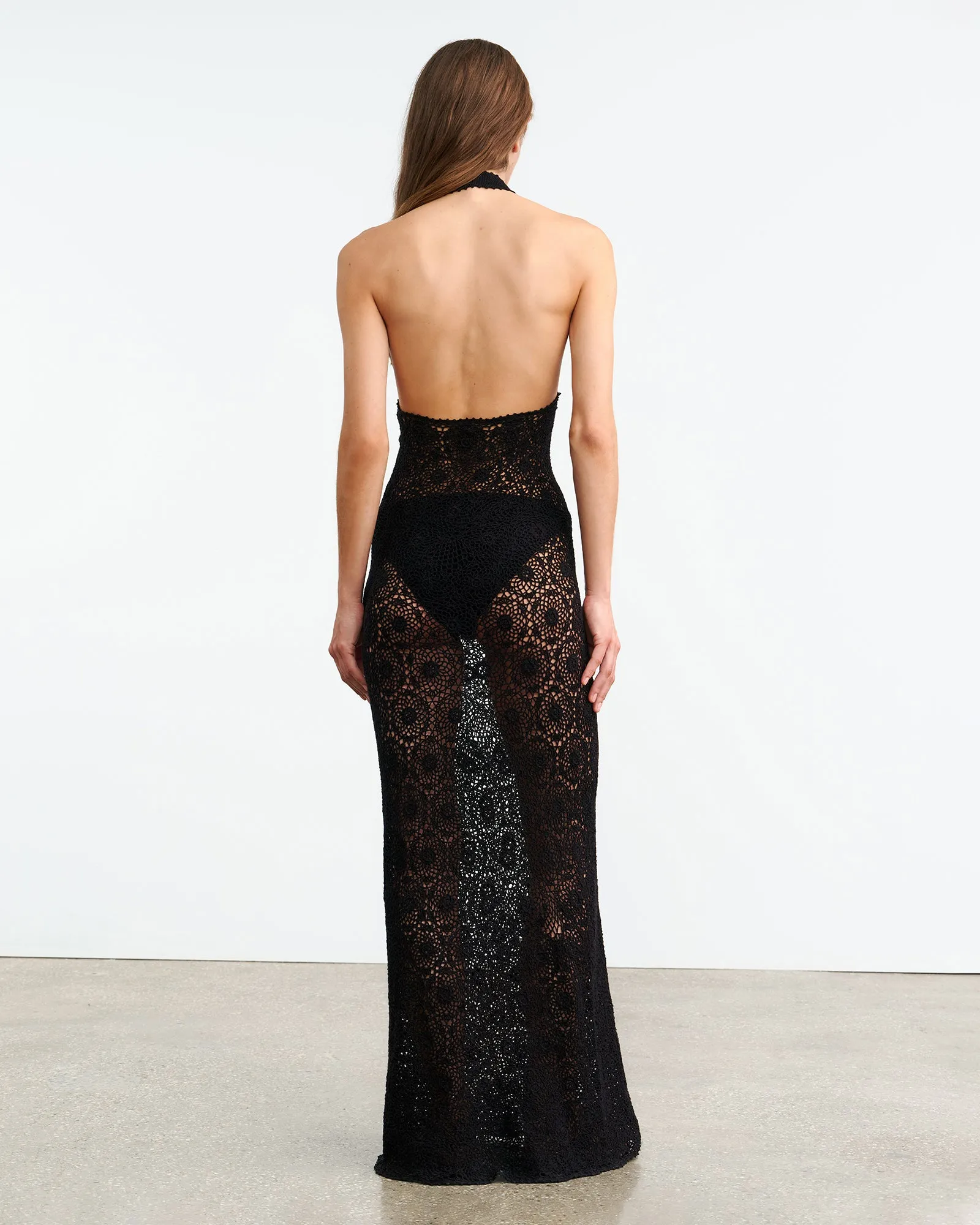 EDDIE KNIT HALTER DRESS sold by Nili Lotan product image thumbnail 4