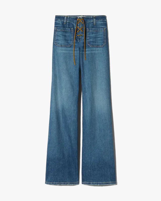 FLORENCE LACE UP JEAN sold by Nili Lotan