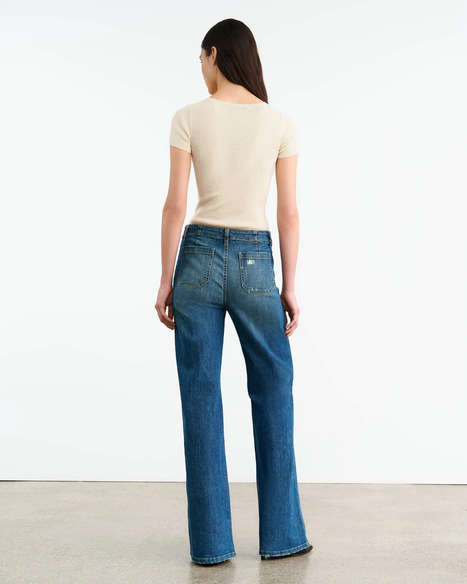 FLORENCE LACE UP JEAN sold by Nili Lotan product image thumbnail 5