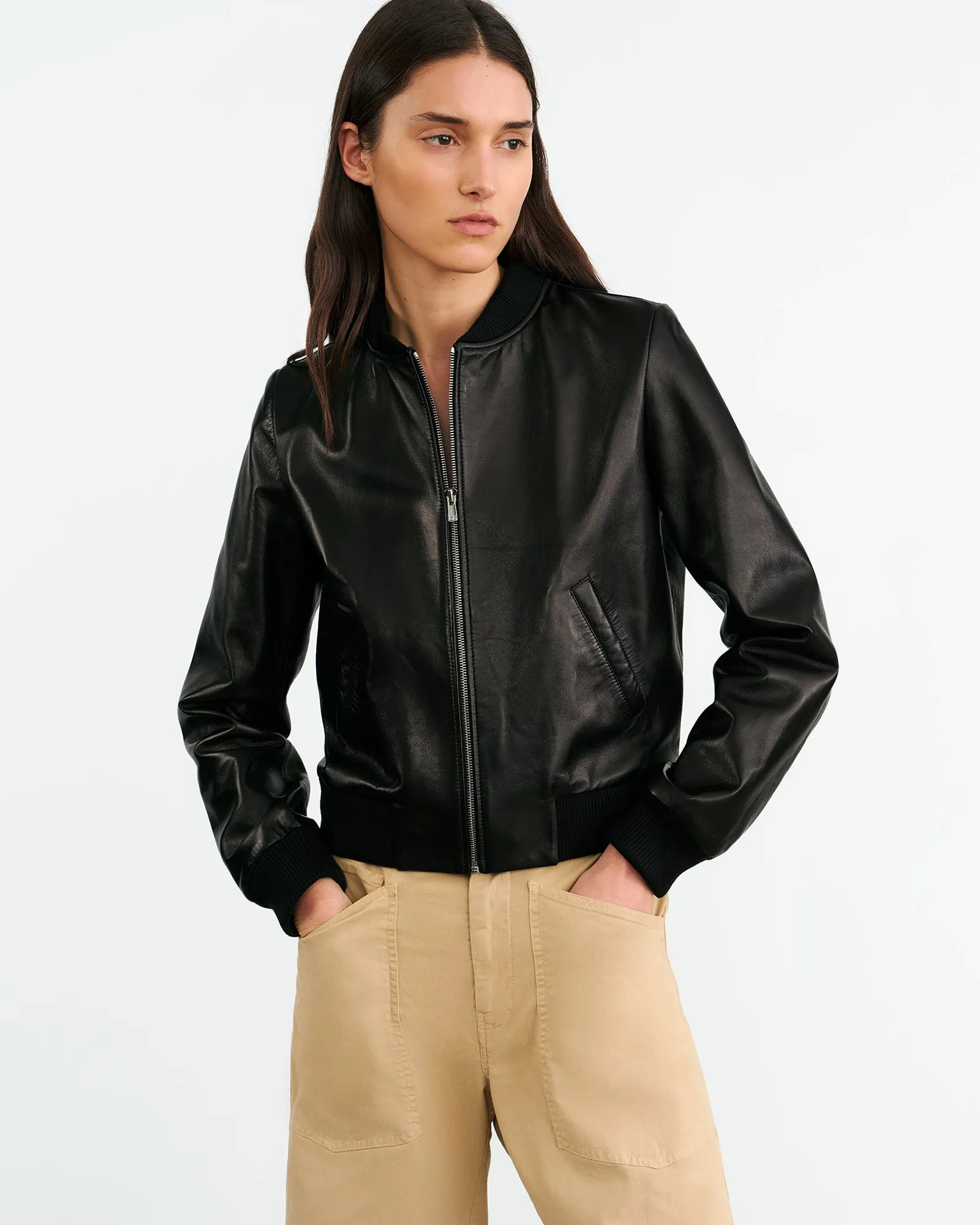 THORENS LEATHER BOMBER sold by Nili Lotan product image thumbnail 2