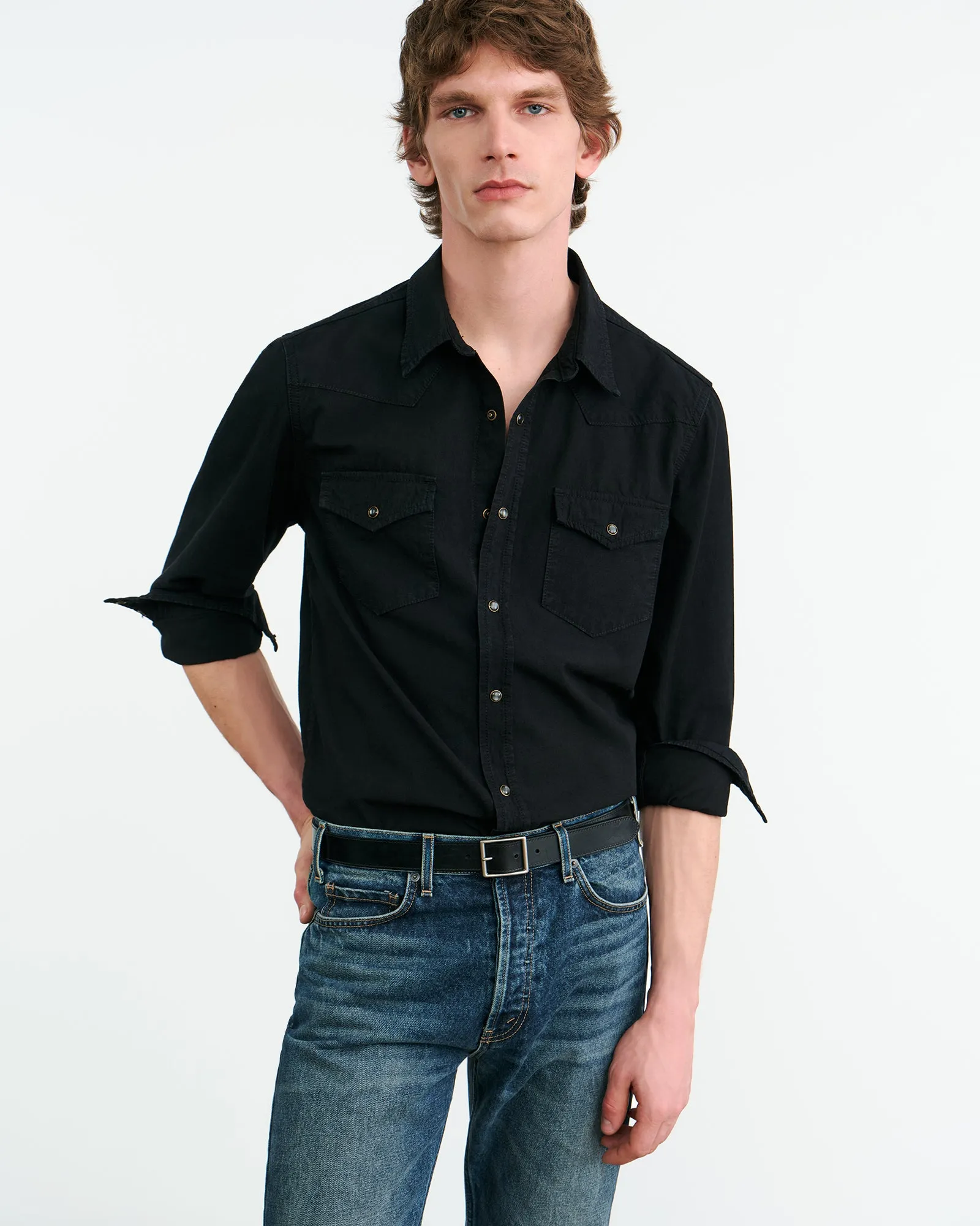 TRAVIS DENIM SHIRT sold by Nili Lotan product image thumbnail 2