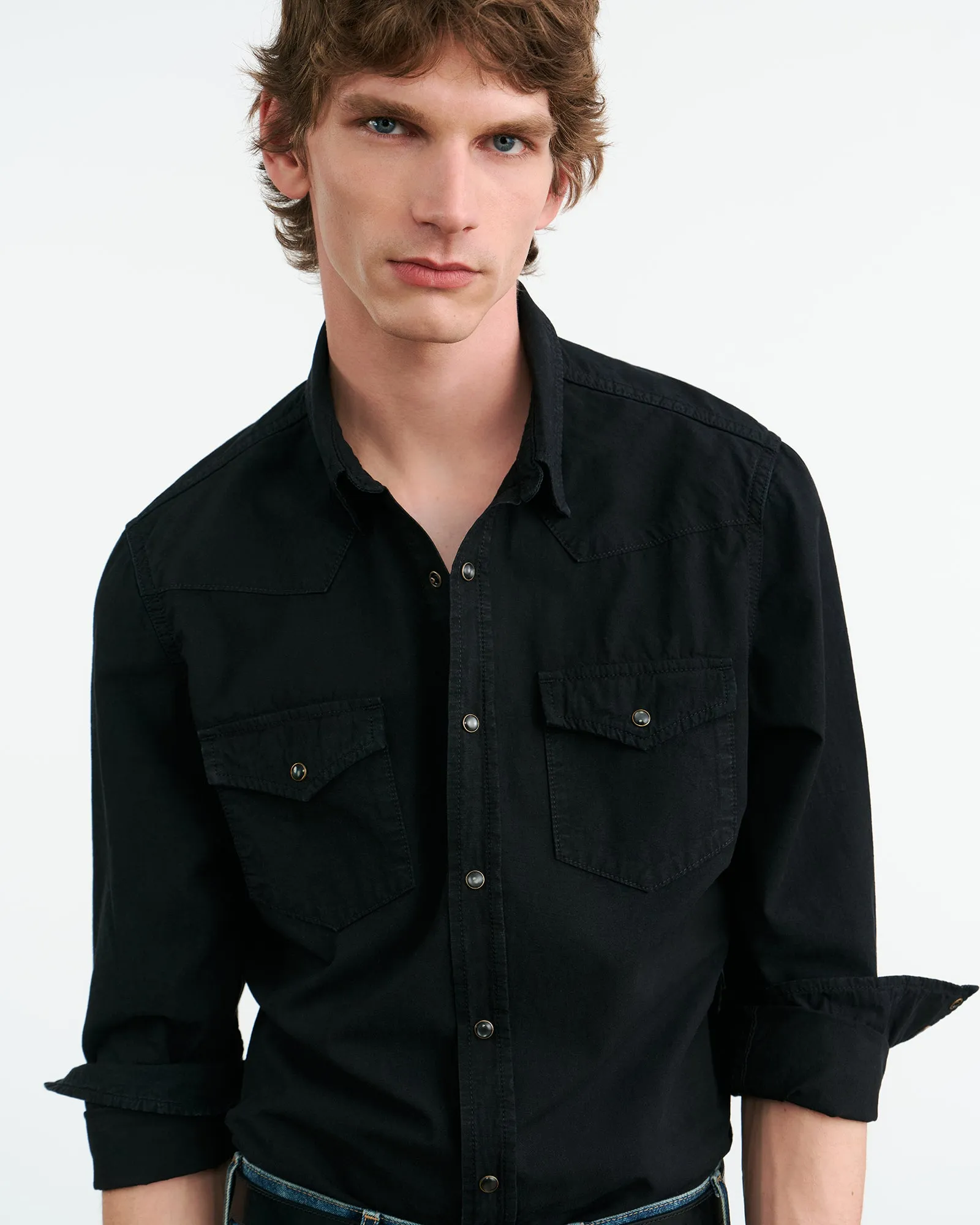 TRAVIS DENIM SHIRT sold by Nili Lotan product image thumbnail 3