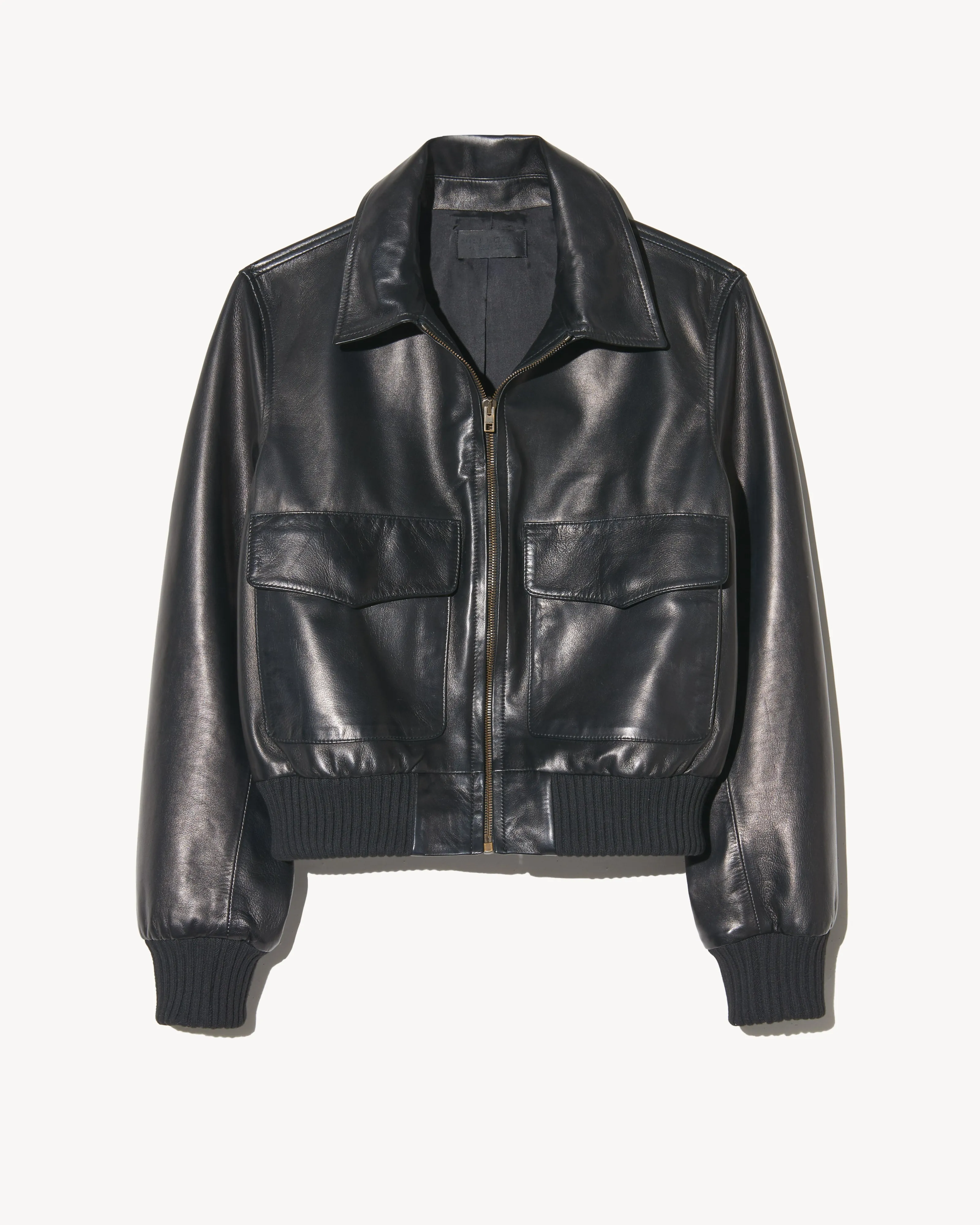 REDLEY LEATHER BOMBER JACKET sold by Nili Lotan