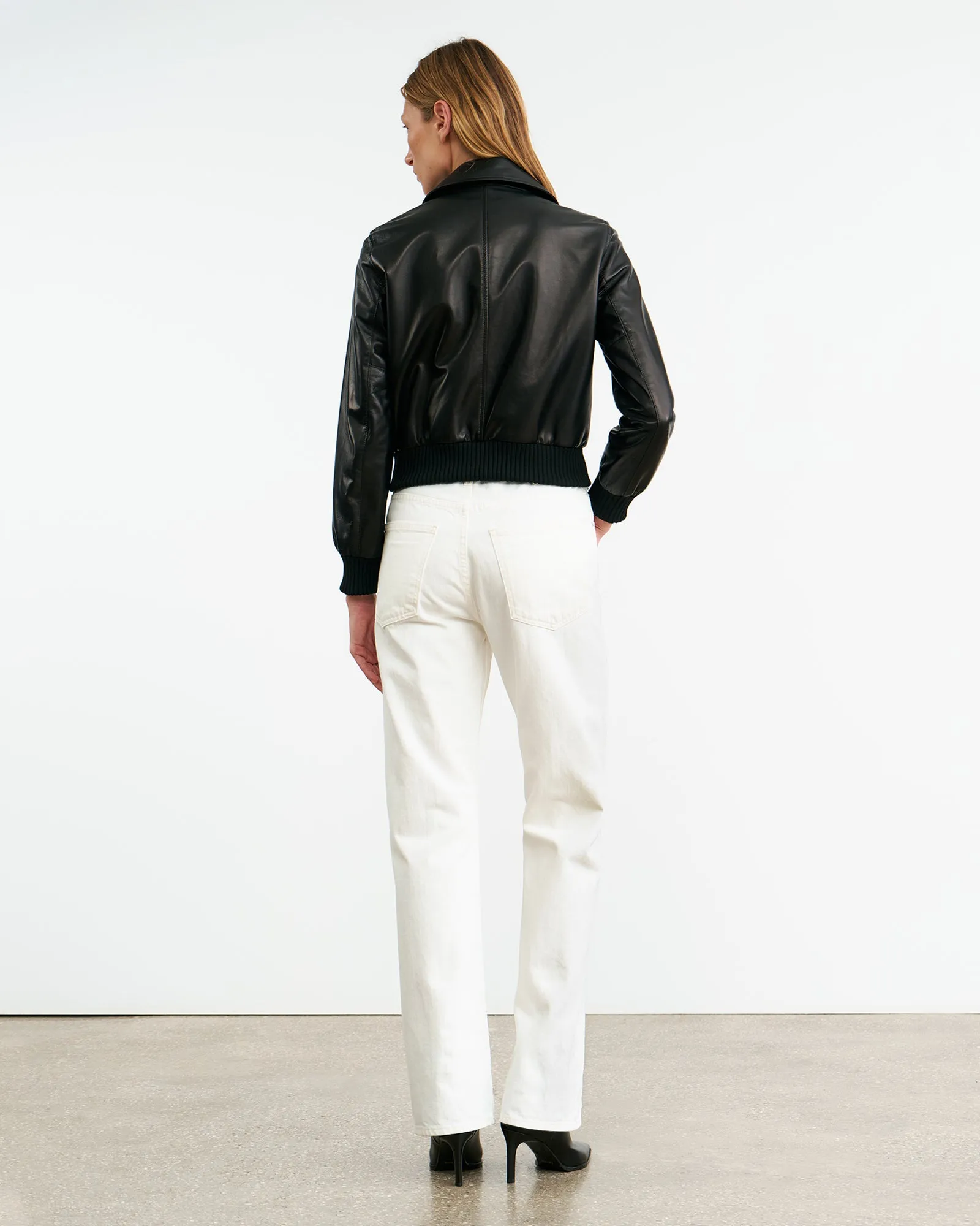 REDLEY LEATHER BOMBER JACKET sold by Nili Lotan product image thumbnail 5