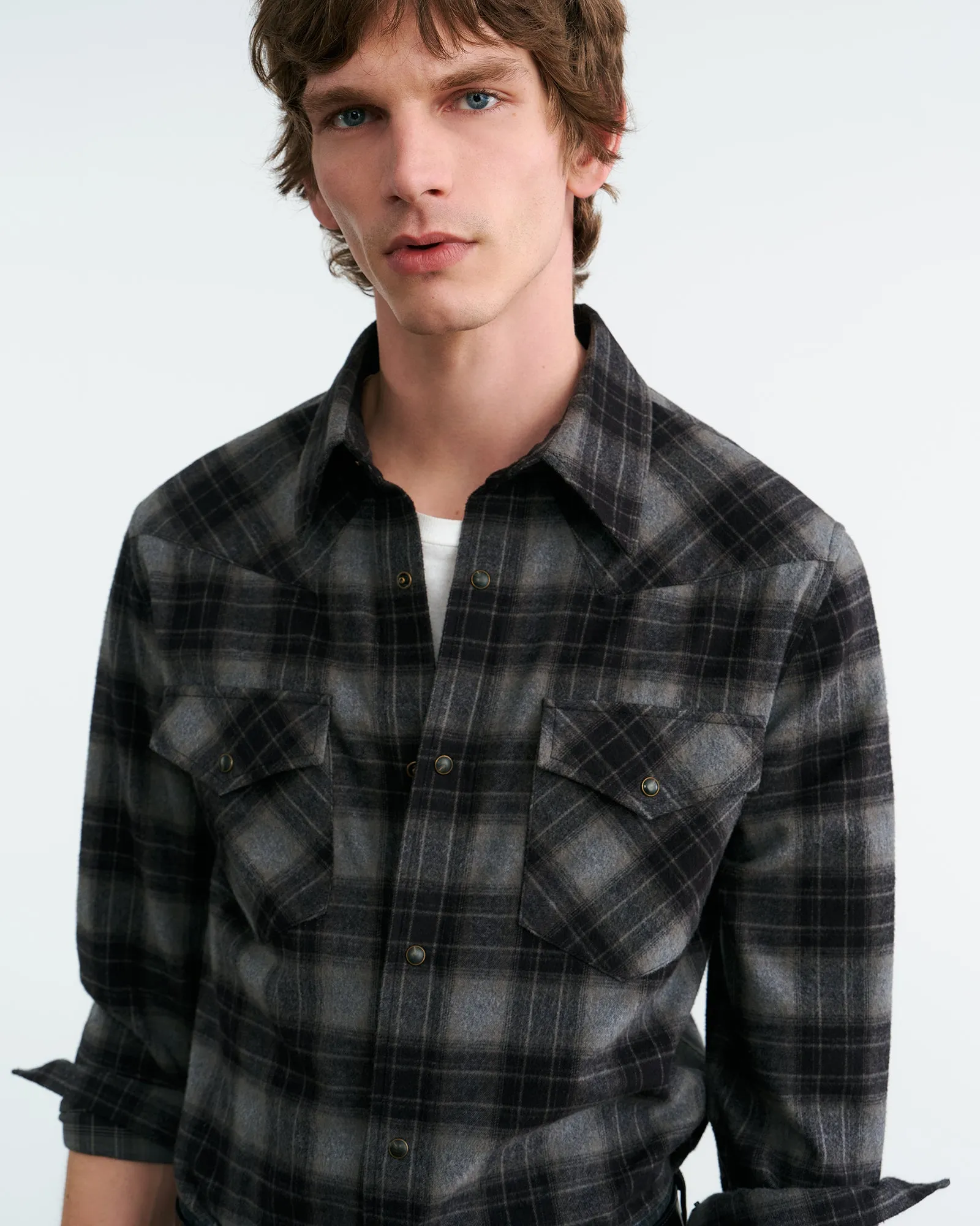 TRAVIS BUTTON UP SHIRT sold by Nili Lotan product image thumbnail 3