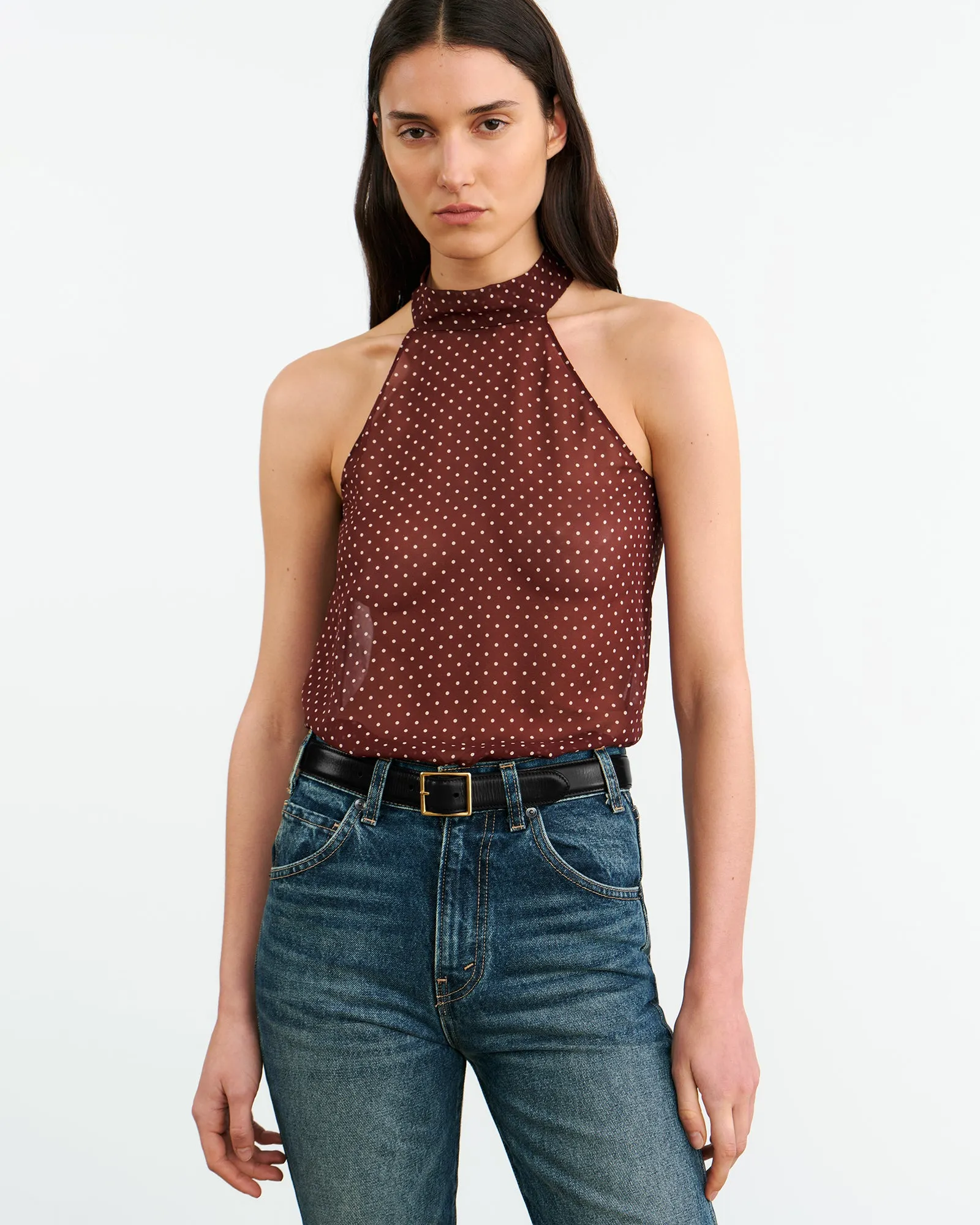 ALLA SILK HALTERNECK TOP sold by Nili Lotan product image thumbnail 2