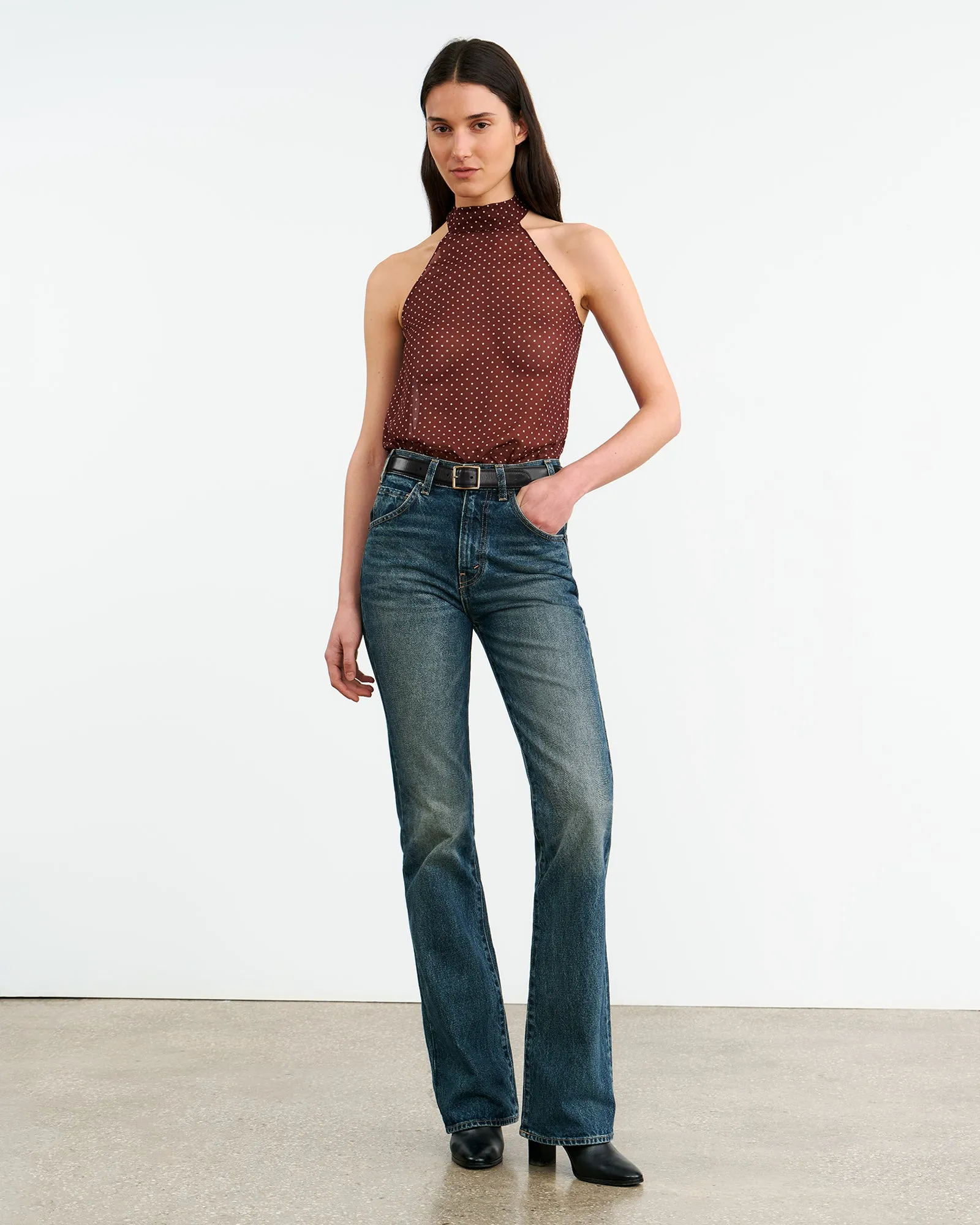 ALLA SILK HALTERNECK TOP sold by Nili Lotan product image thumbnail 4