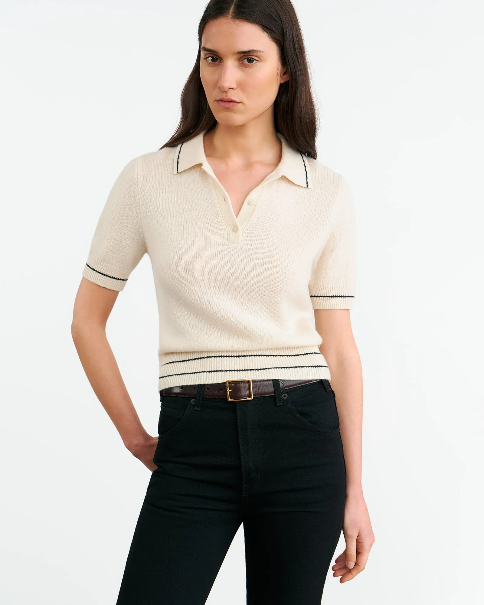 CARLINE CASHMERE POLO sold by Nili Lotan product image thumbnail 2