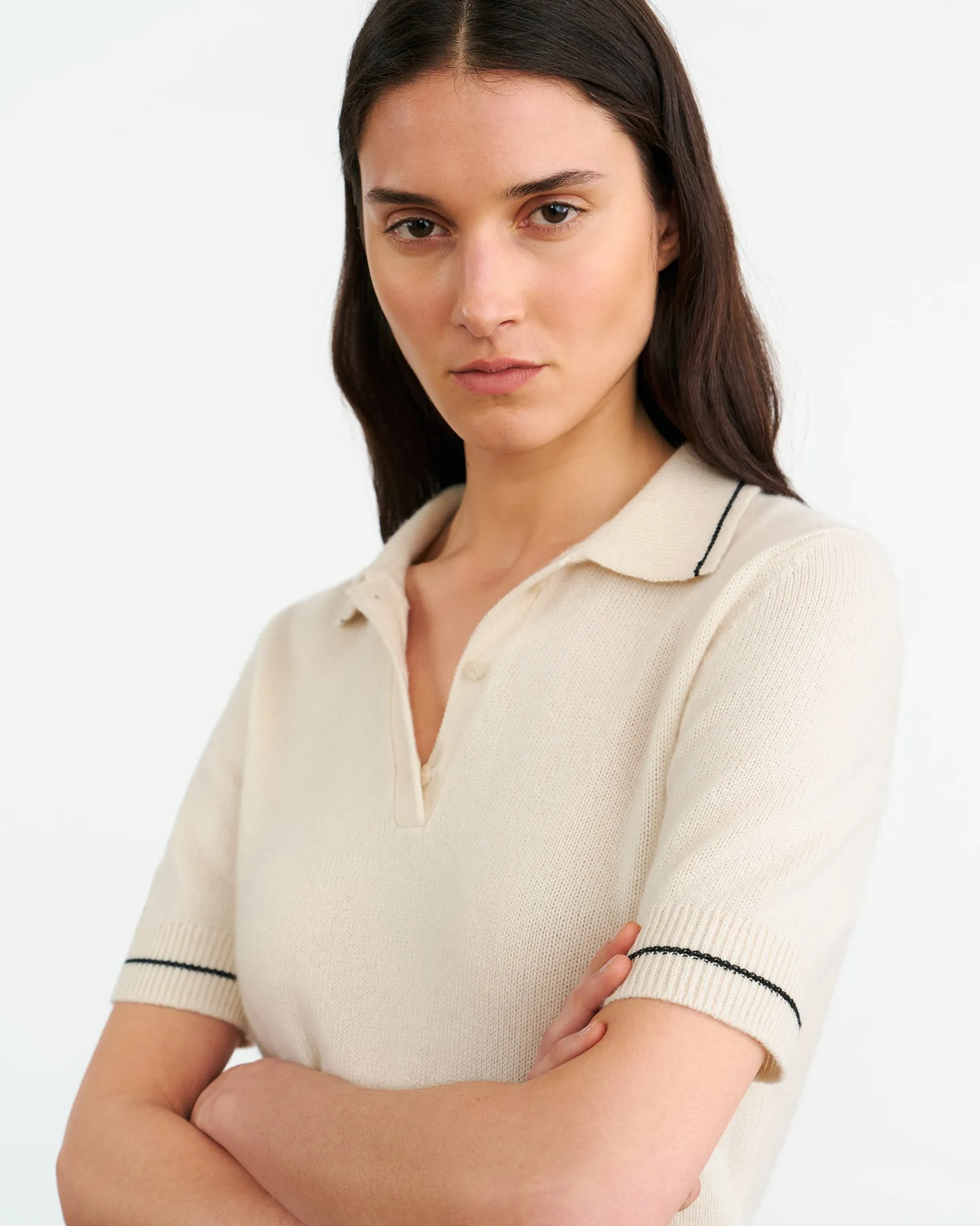 CARLINE CASHMERE POLO sold by Nili Lotan product image thumbnail 3