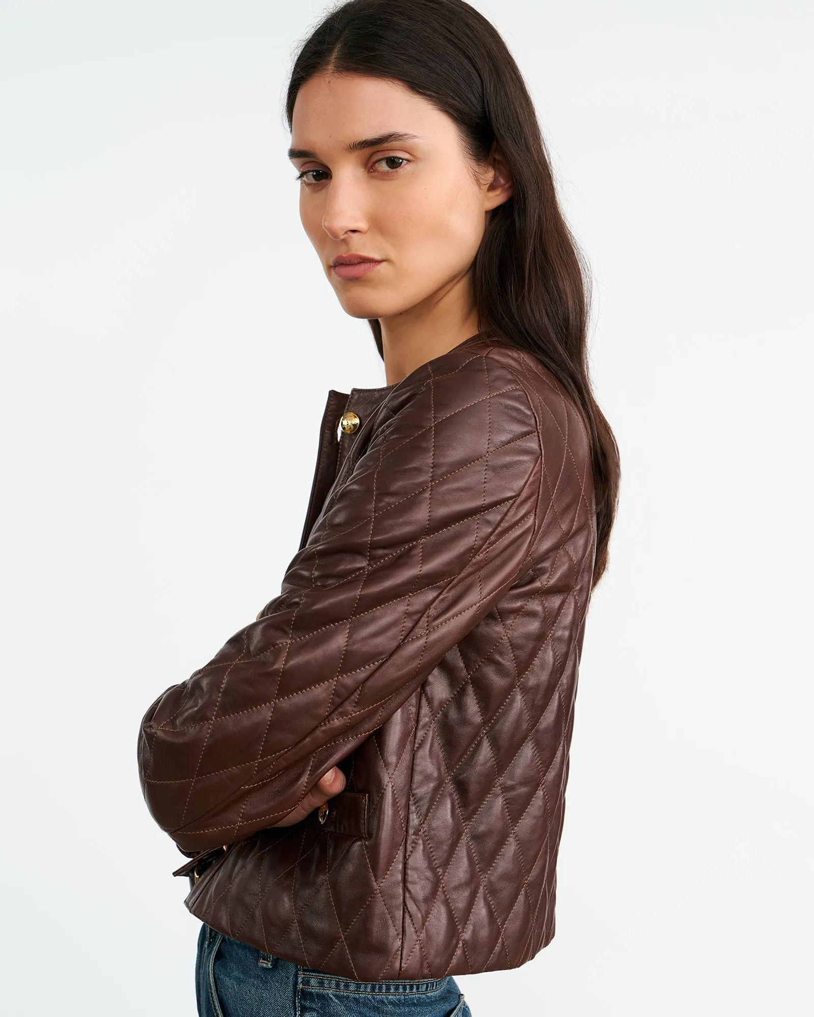 AMY LEATHER JACKET sold by Nili Lotan product image thumbnail 3