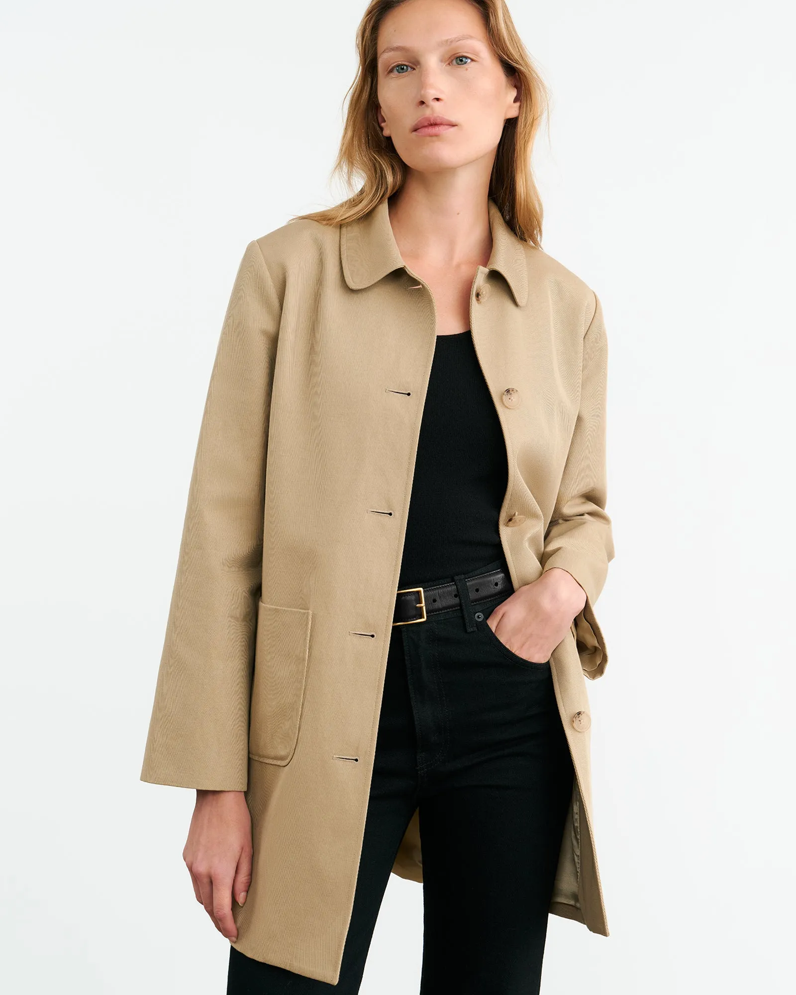 BALZAC SHORT DUSTER COAT sold by Nili Lotan product image thumbnail 2