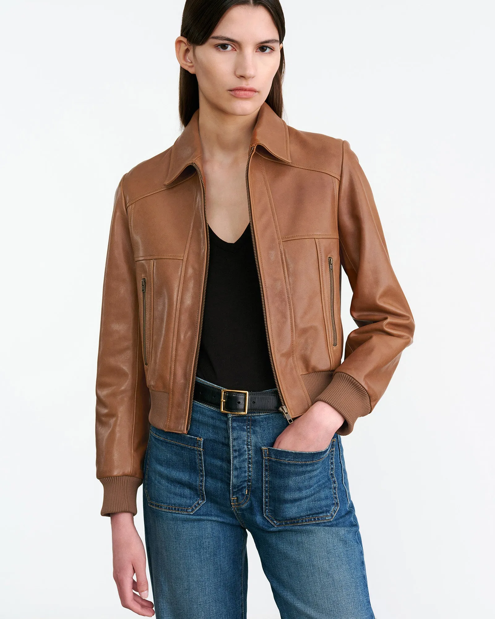 SUE LEATHER JACKET sold by Nili Lotan product image thumbnail 2