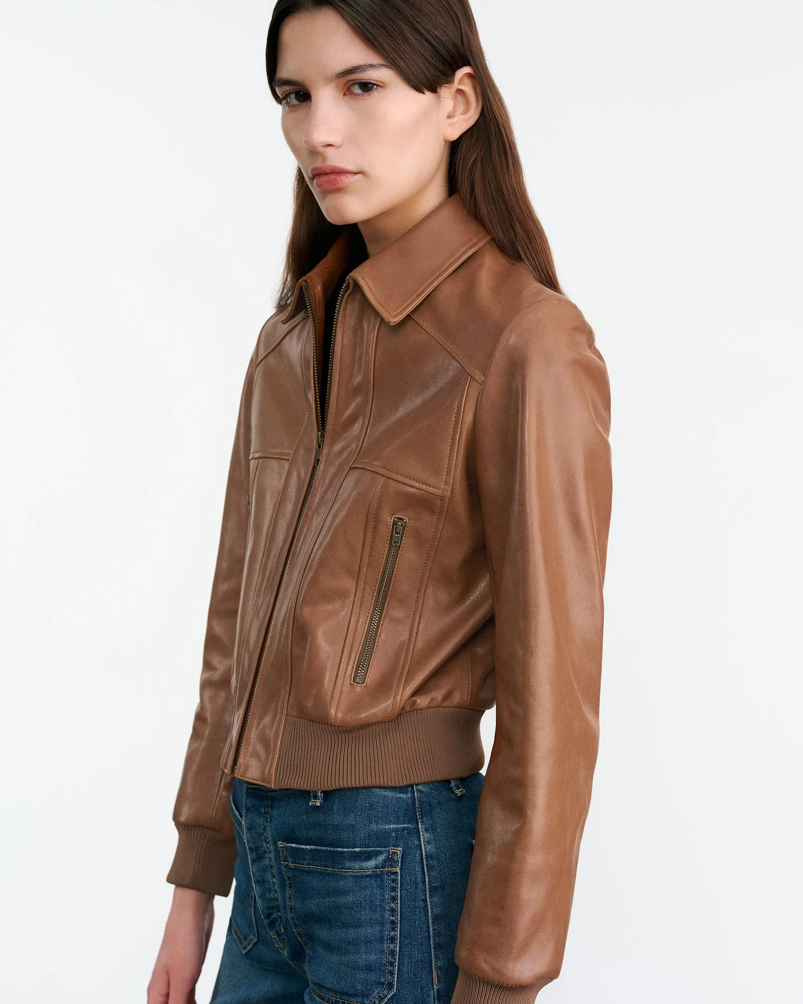 SUE LEATHER JACKET sold by Nili Lotan product image thumbnail 4