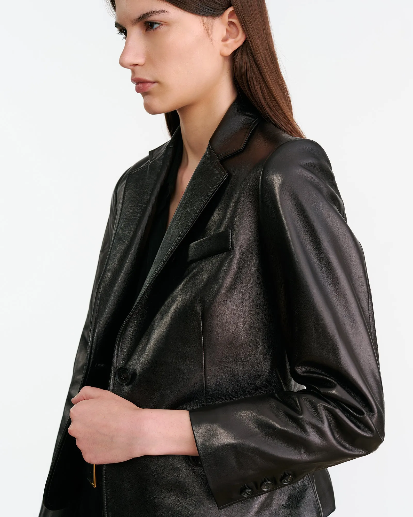 PASCALE LEATHER JACKET sold by Nili Lotan product image thumbnail 4
