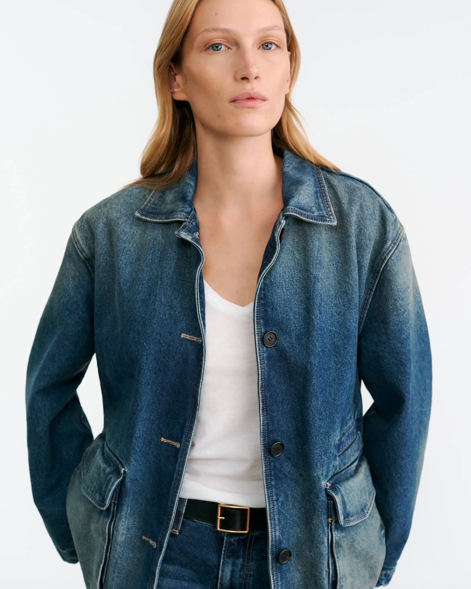 TEMPERANCE DENIM JACKET sold by Nili Lotan product image thumbnail 3