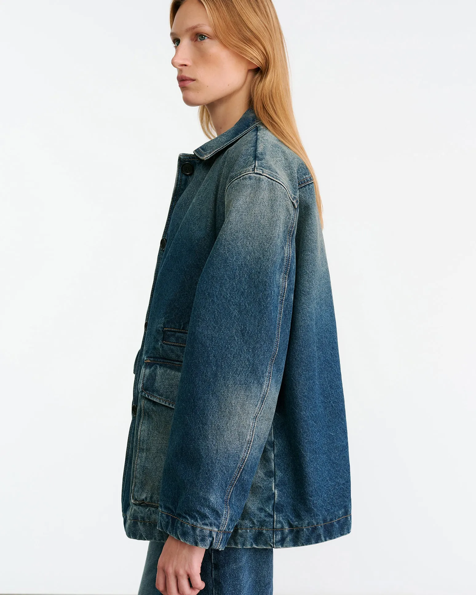 TEMPERANCE DENIM JACKET sold by Nili Lotan product image thumbnail 4