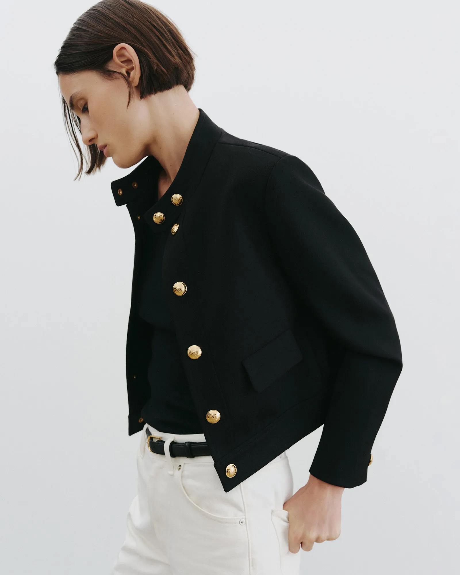 HADLEY CROPPED WOOL JACKET sold by Nili Lotan product image thumbnail 5