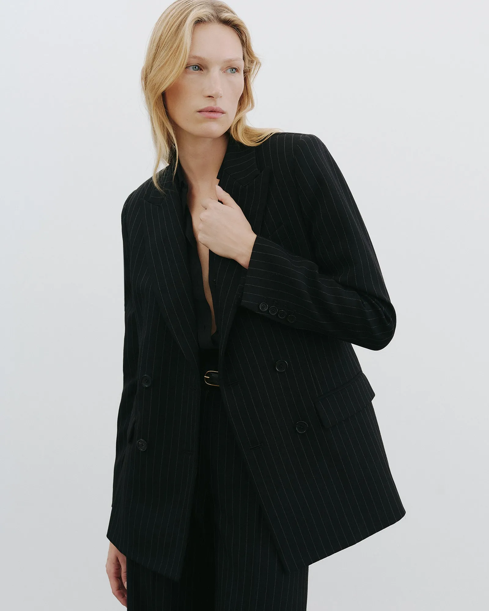 WESTON DOUBLE BREASTED WOOL BLAZER sold by Nili Lotan product image thumbnail 4