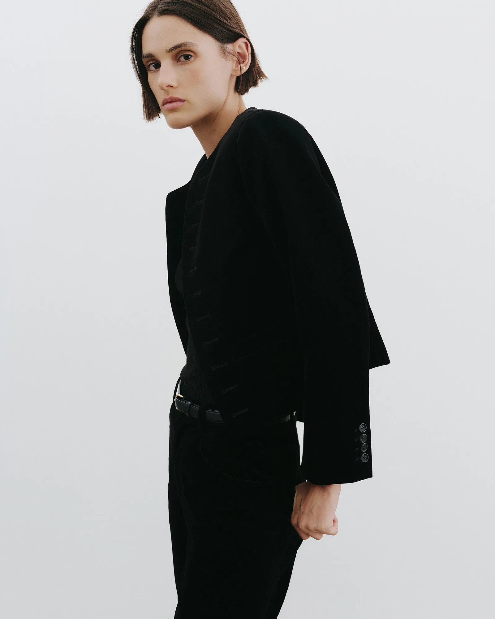 PATTI VELVET SHORT JACKET sold by Nili Lotan product image thumbnail 4