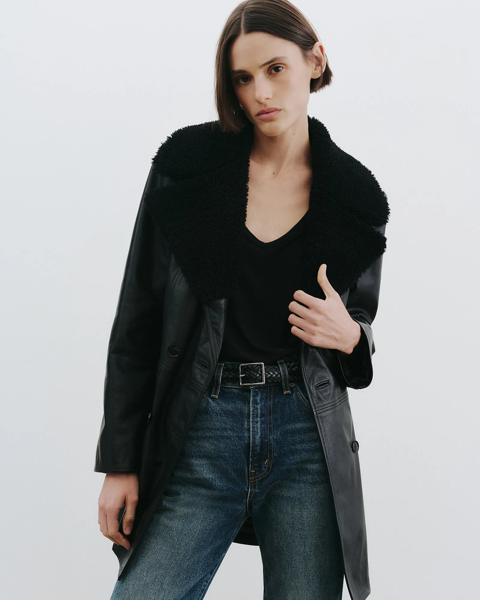 SANURA LEATHER COAT sold by Nili Lotan product image thumbnail 2