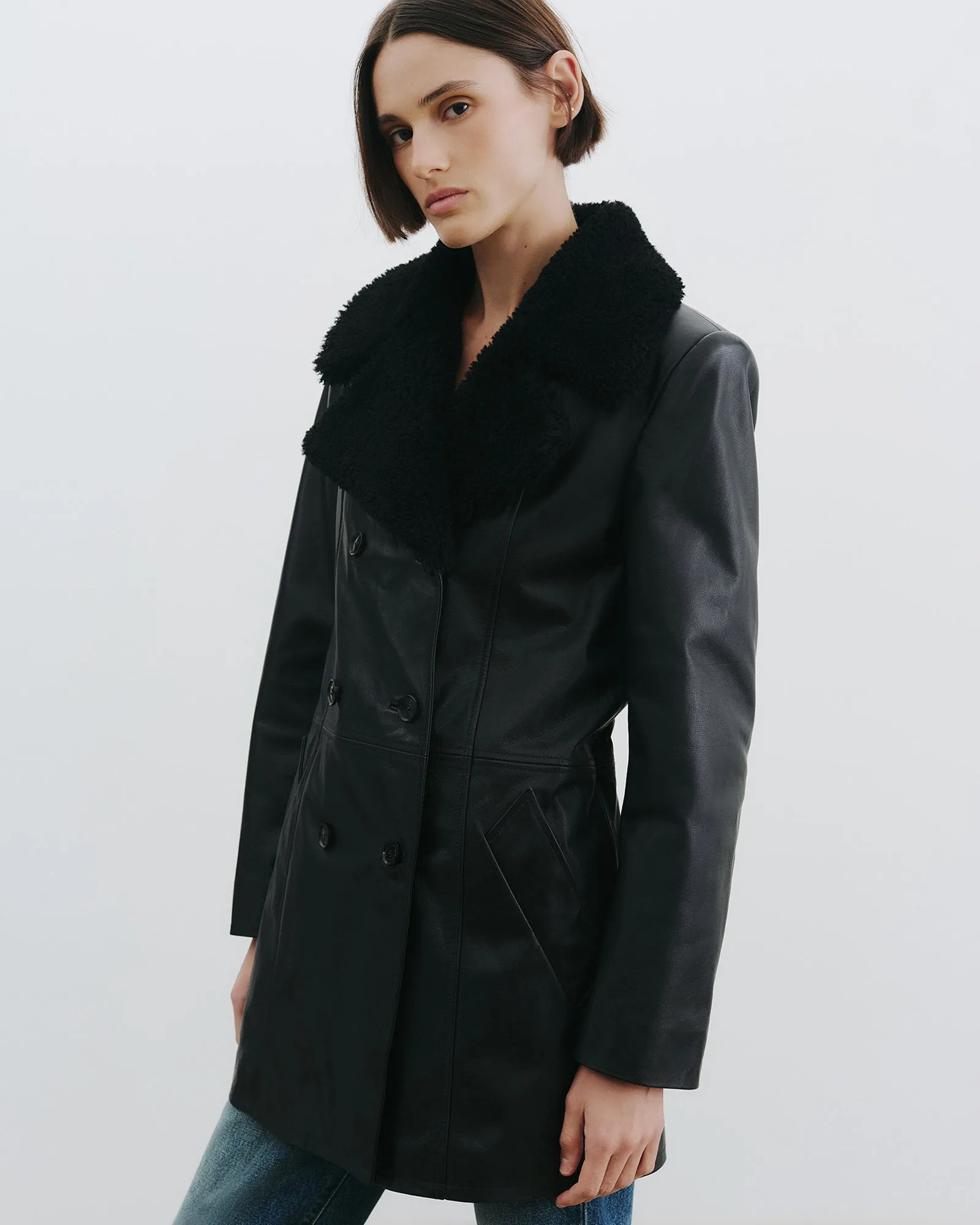 SANURA LEATHER COAT sold by Nili Lotan product image thumbnail 4