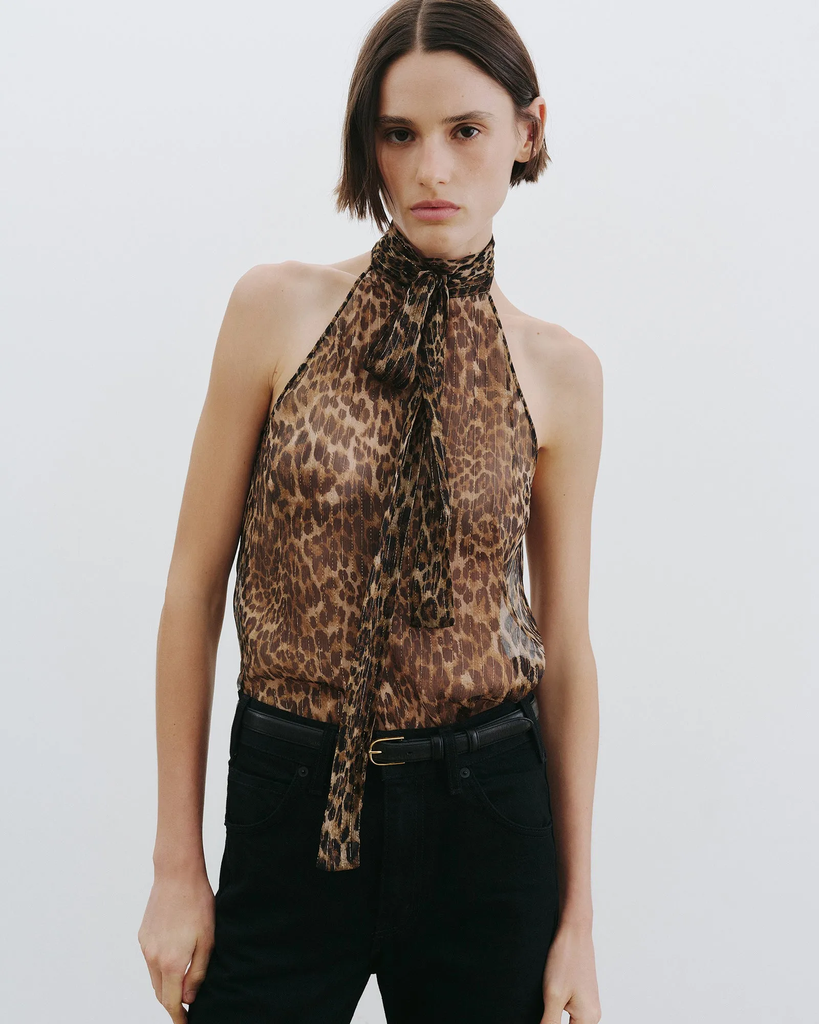 ALLA SILK HALTERNECK TOP sold by Nili Lotan product image thumbnail 2