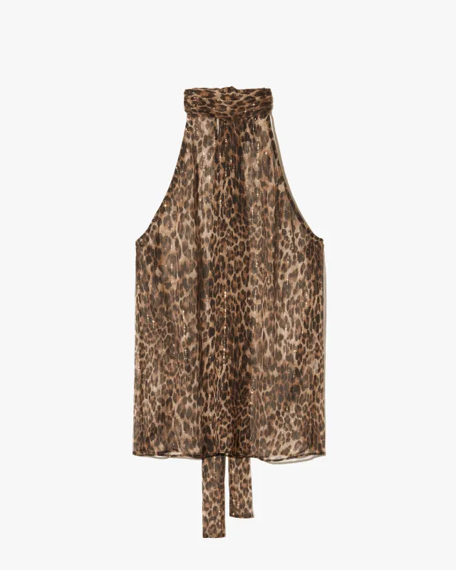 ALLA SILK HALTERNECK TOP sold by Nili Lotan