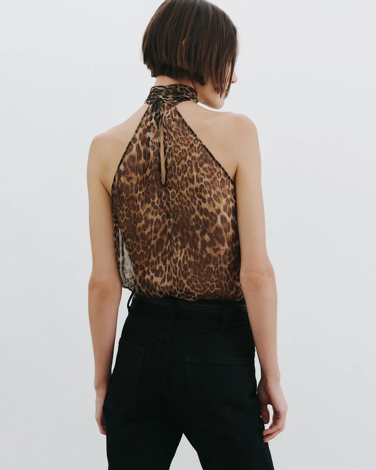 ALLA SILK HALTERNECK TOP sold by Nili Lotan product image thumbnail 4
